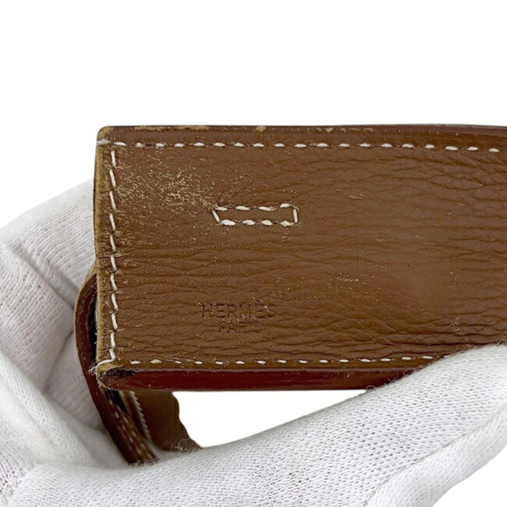 Hermes Brown Leather Pochette Shoulder Bag (Pre-Owned)