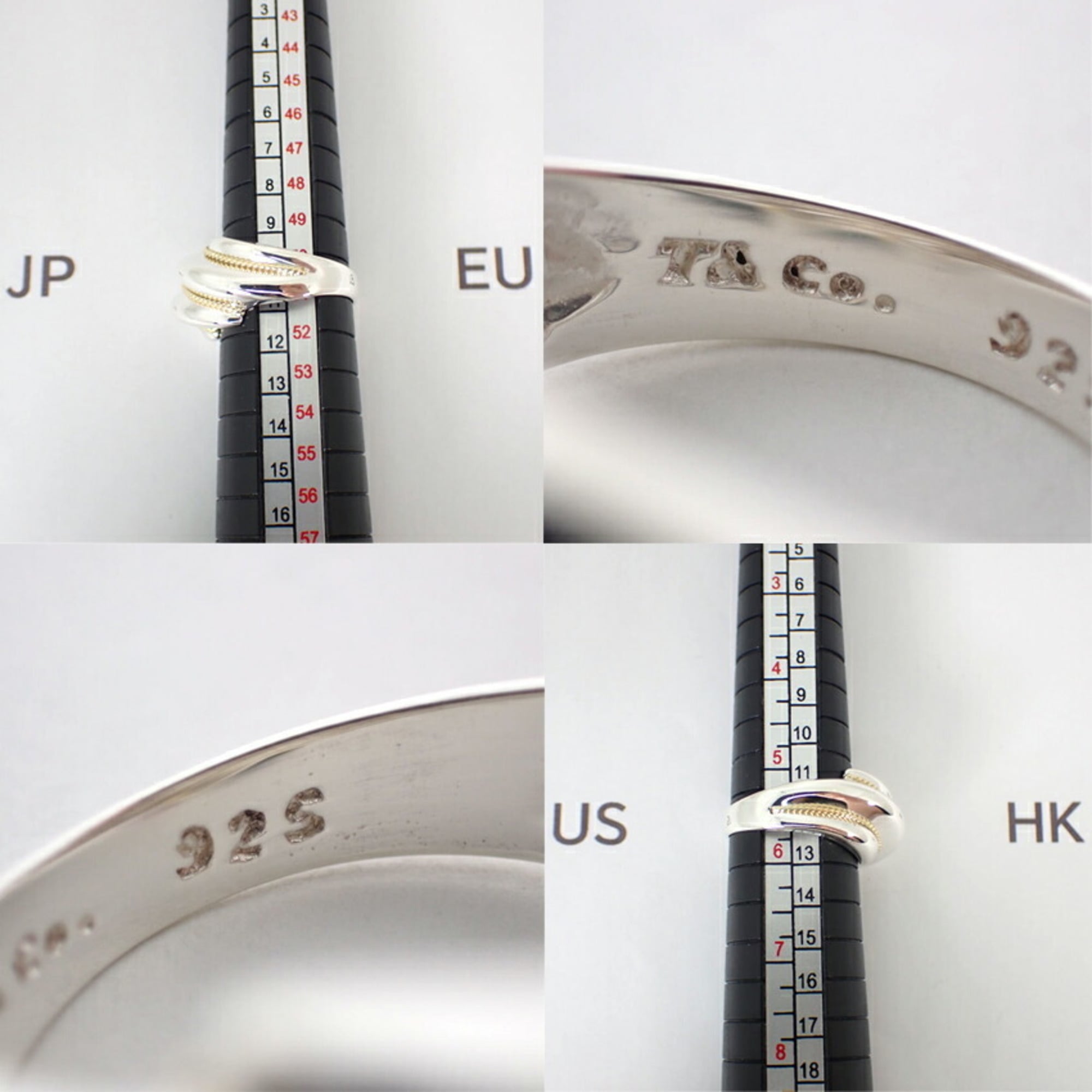Tiffany Yellow Gold (18K) Sterling Silver 925 Band Ring (Pre-Owned)