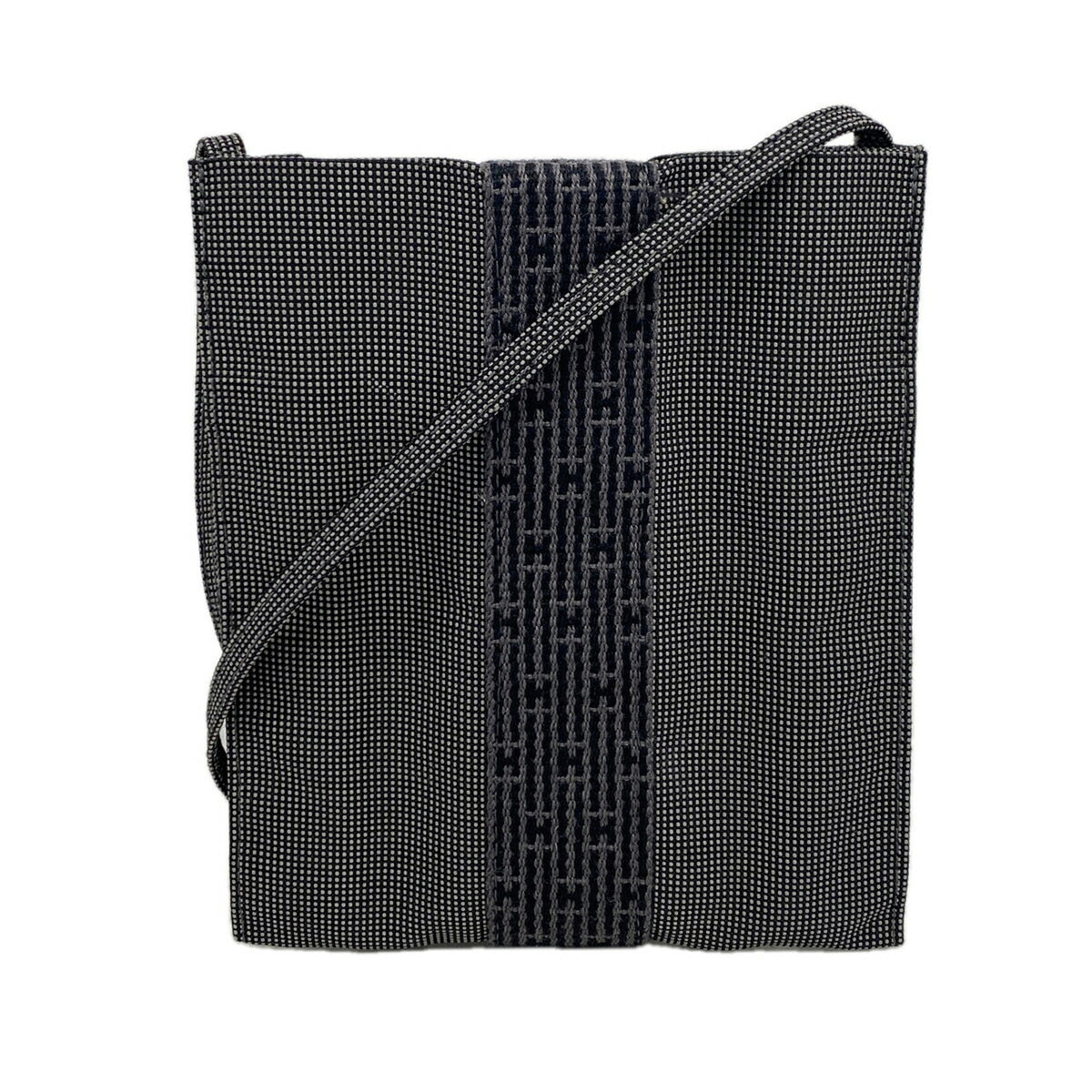 Hermes Gray Nylon Shoulder Bag (Pre-Owned)