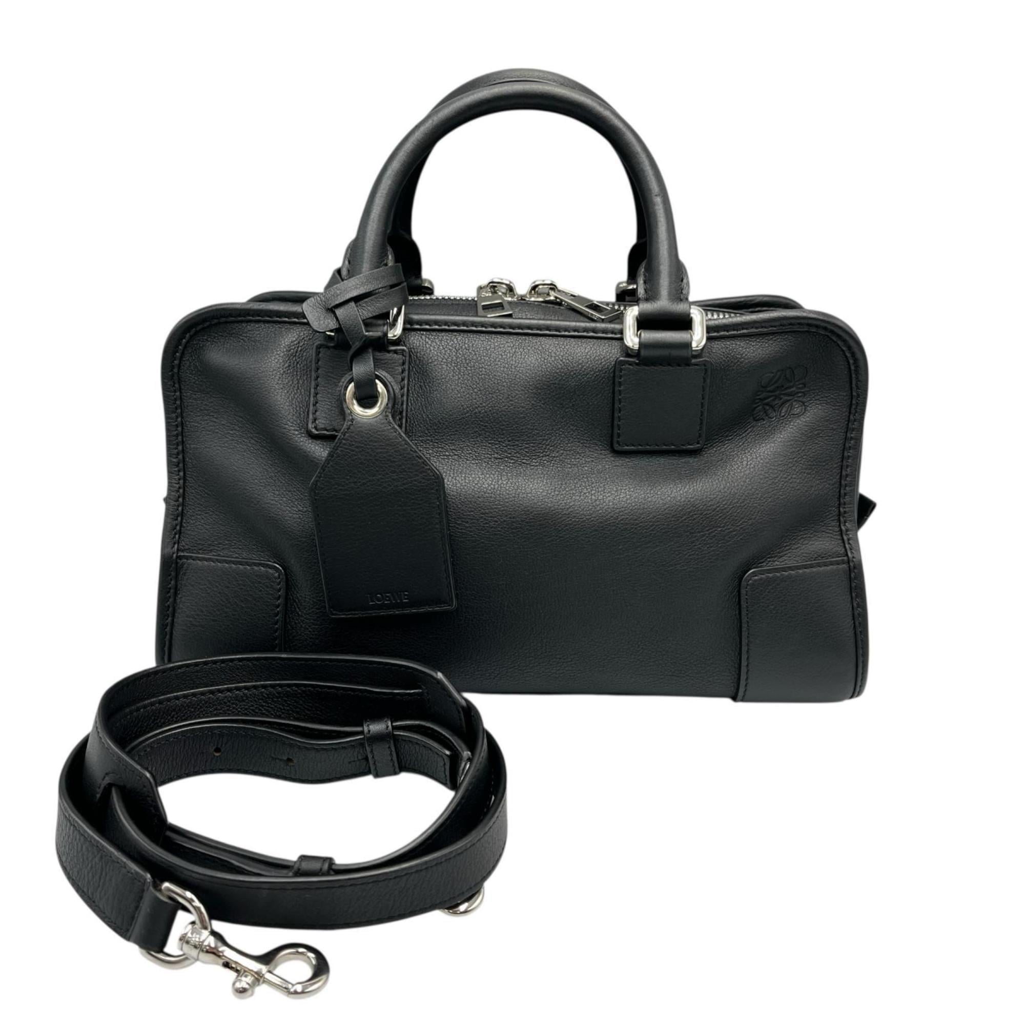 Loewe Black Leather Handbag Shoulder Bag (Pre-Owned)