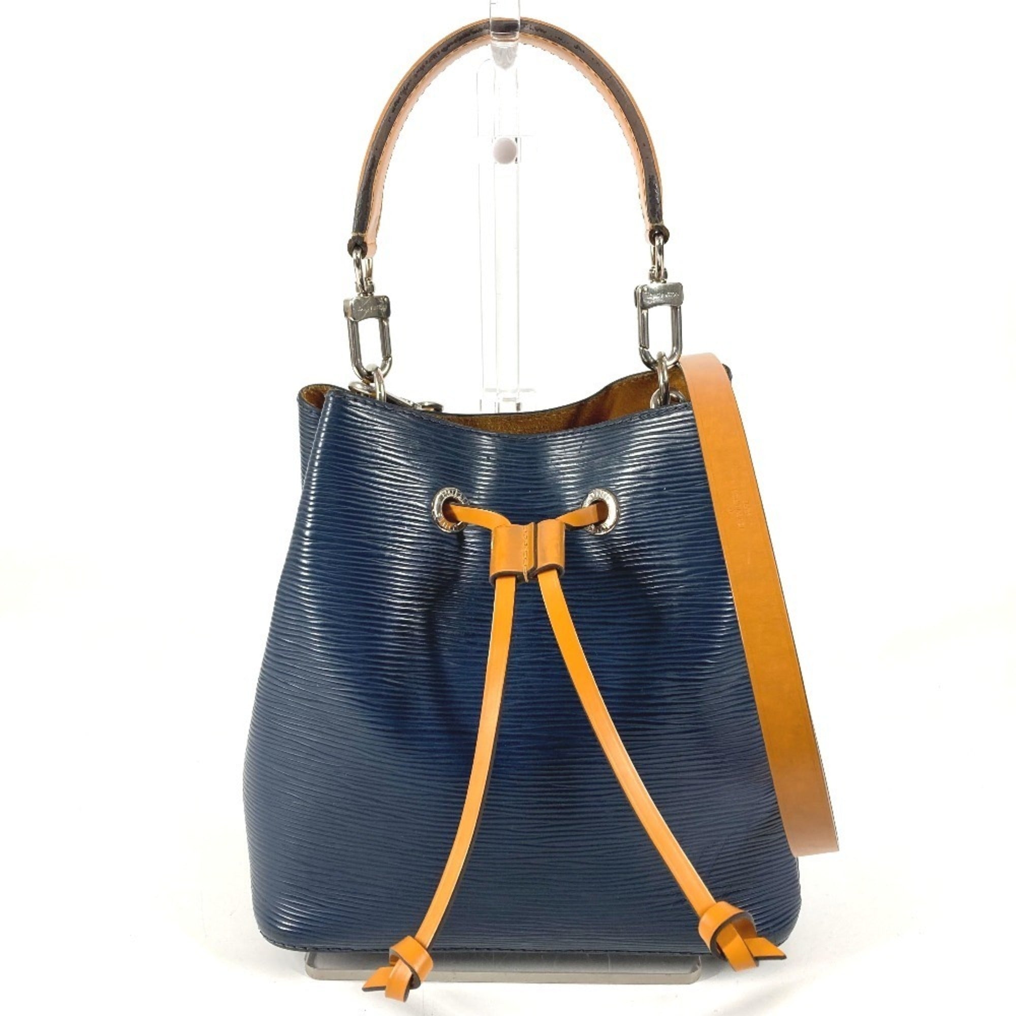 Louis Vuitton Bicolor Galle Indigo Navy Saffron Yellow Epi Leather Handbag Shoulder Bag (Pre-Owned)