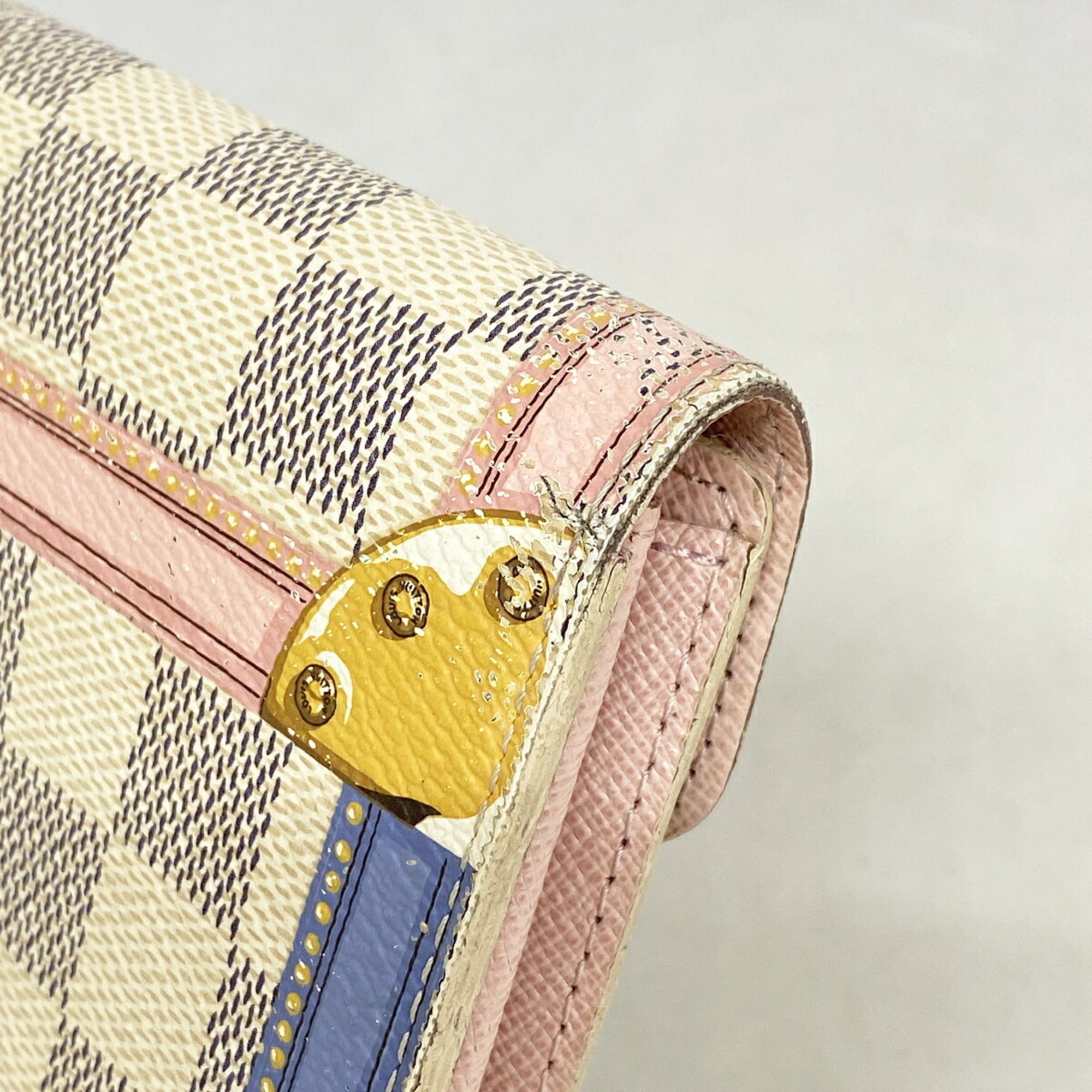 Louis Vuitton White Long Wallet (Bi-Fold) (Pre-Owned)