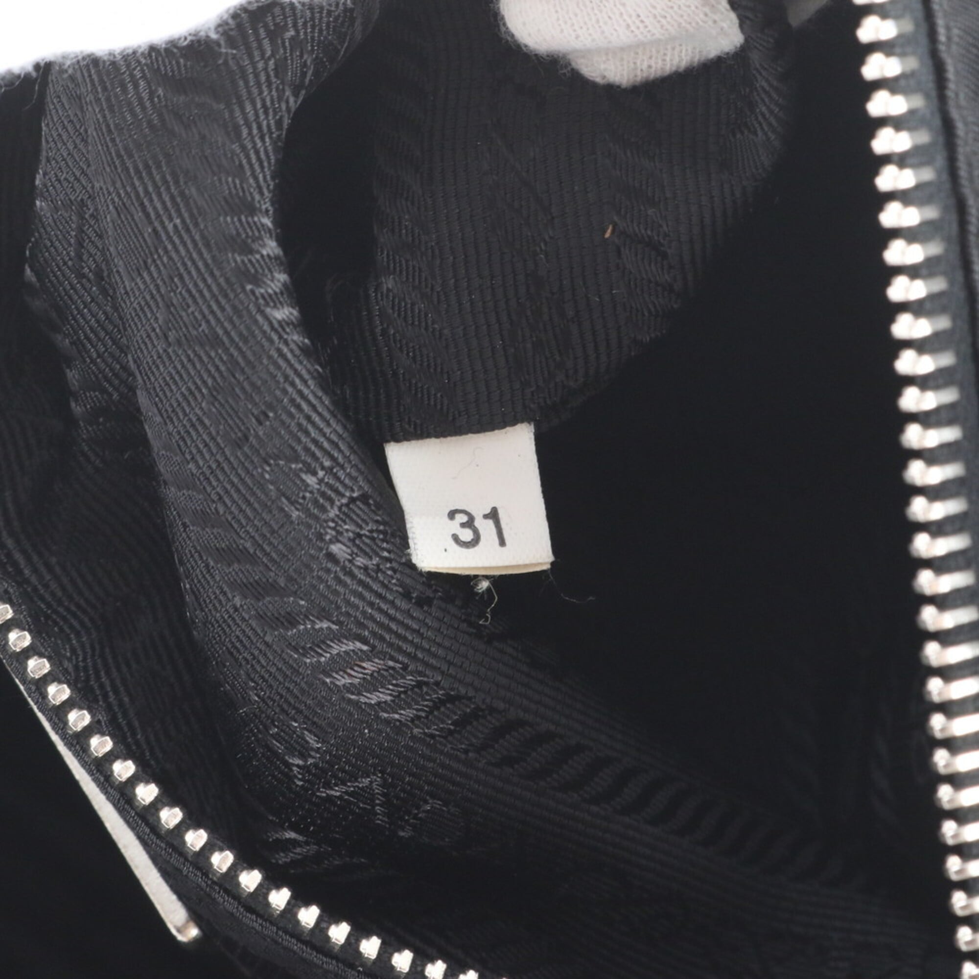 Prada Black Leather Nylon Shoulder Bag Tote Bag (Pre-Owned)