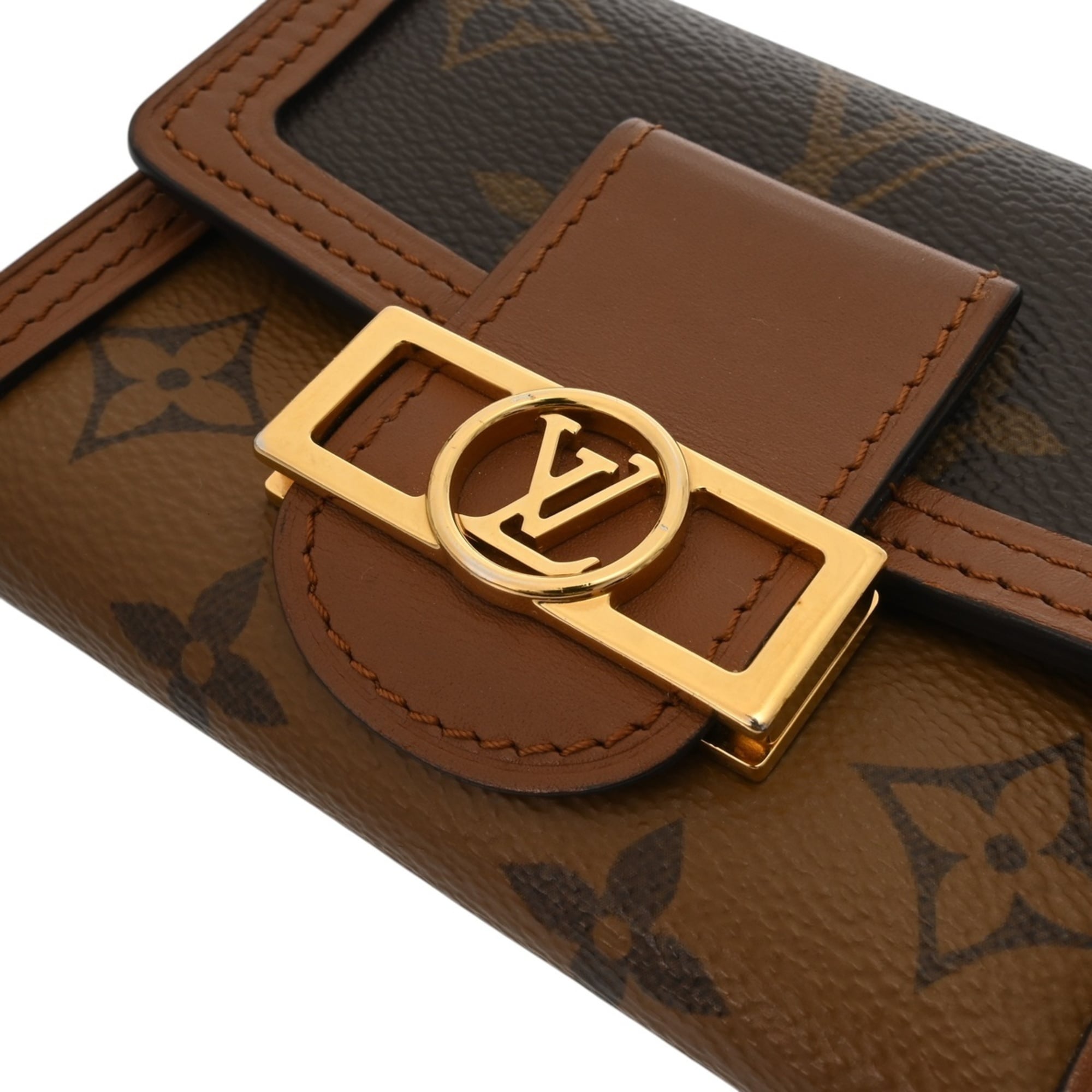 Louis Vuitton Brown Monogram Wallet (Tri-Fold) (Pre-Owned)