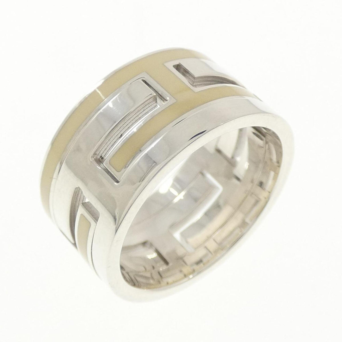 Hermes Silver Silver 925 Band Ring (Pre-Owned)