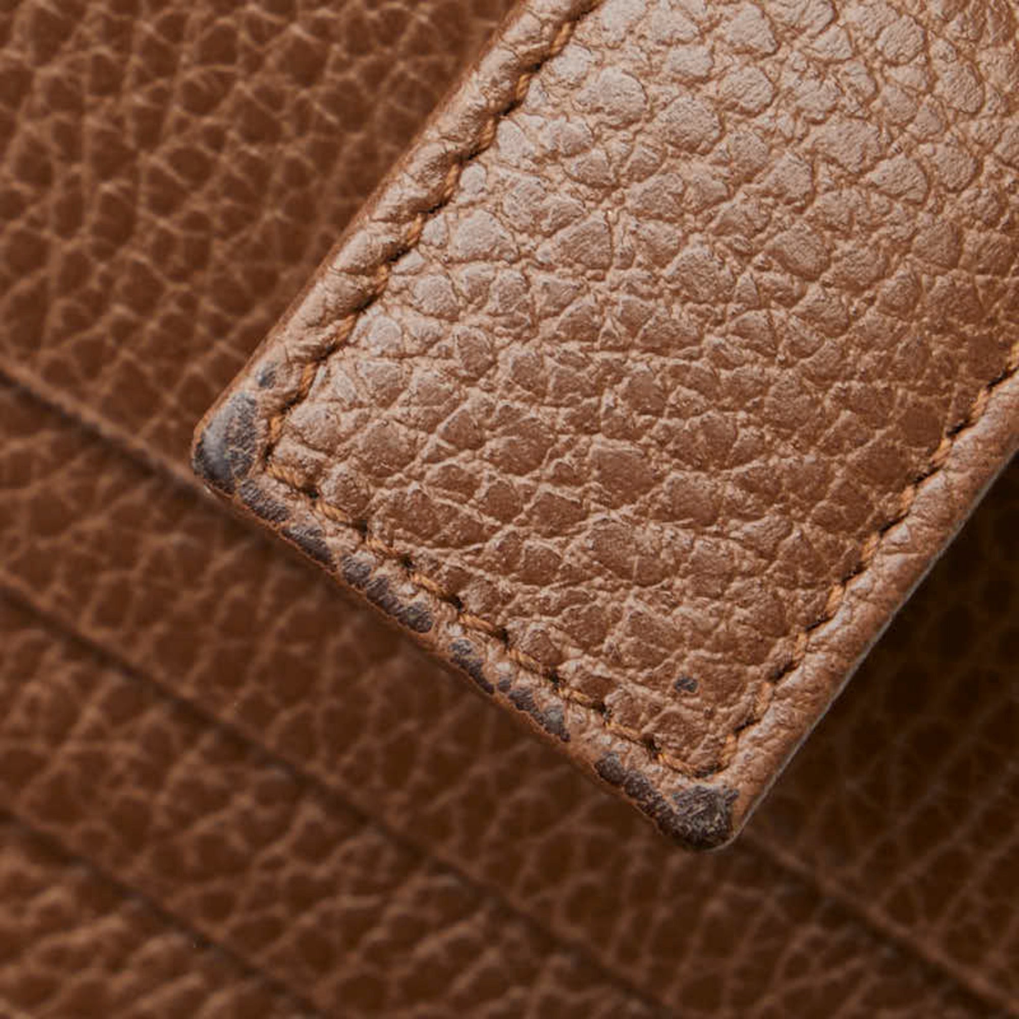 Gucci Beige Brown Canvas Leather Wallet (Bi-Fold) (Pre-Owned)
