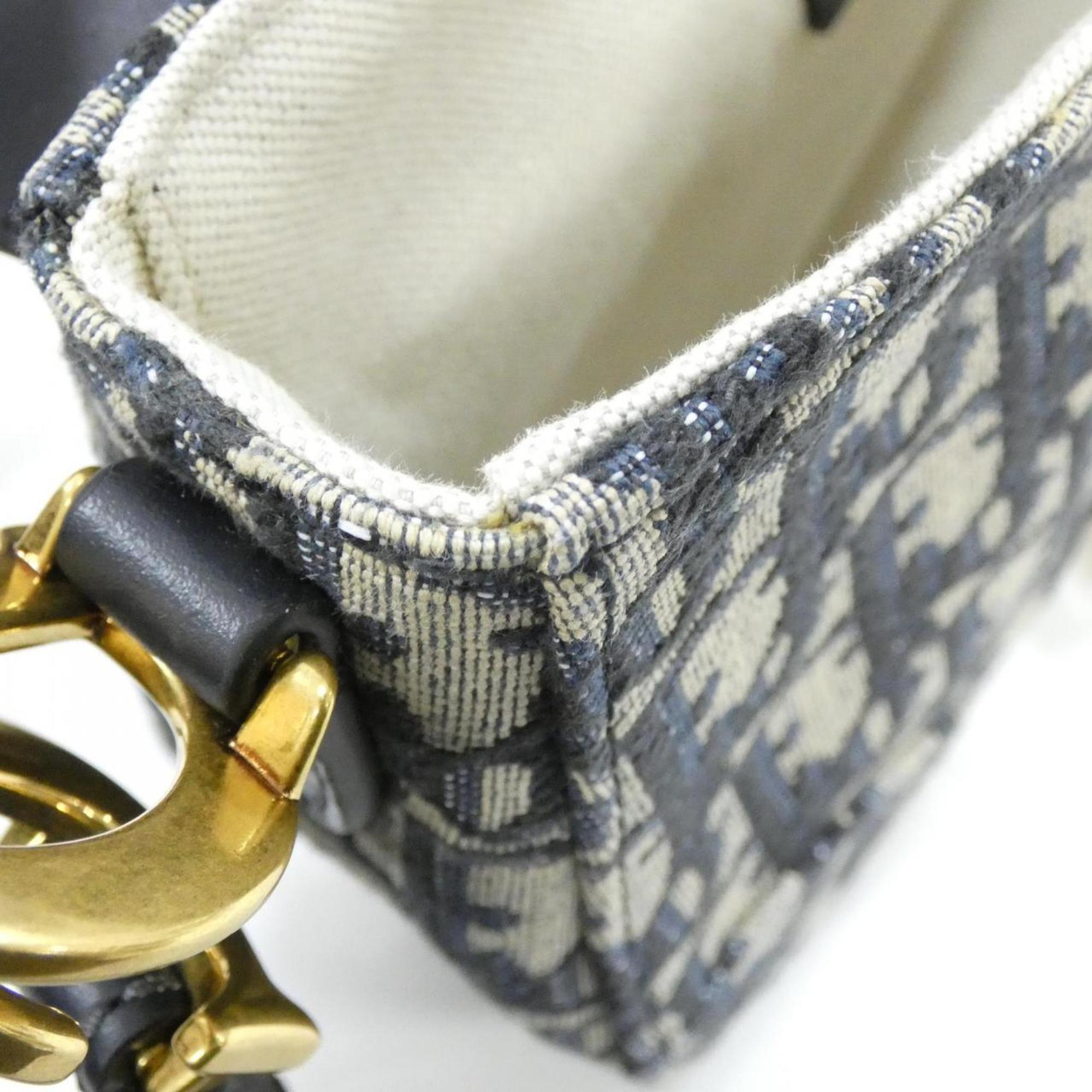 Christian Dior Blue Canvas Shoulder Bag (Pre-Owned)
