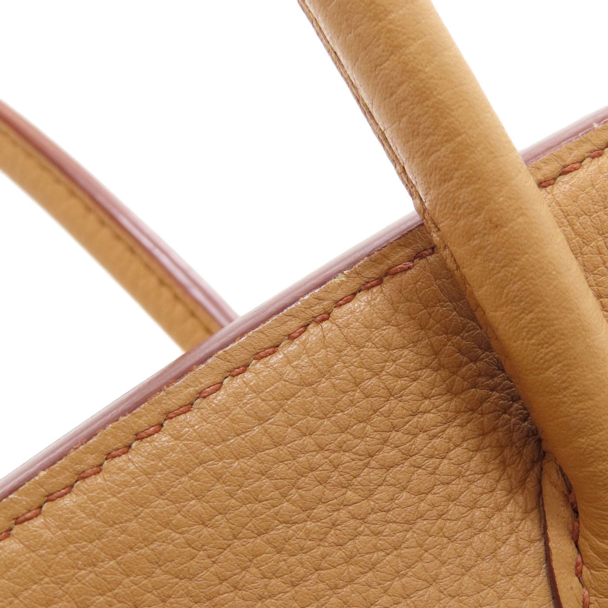 Hermes Brown Togo Leather Handbag (Pre-Owned)