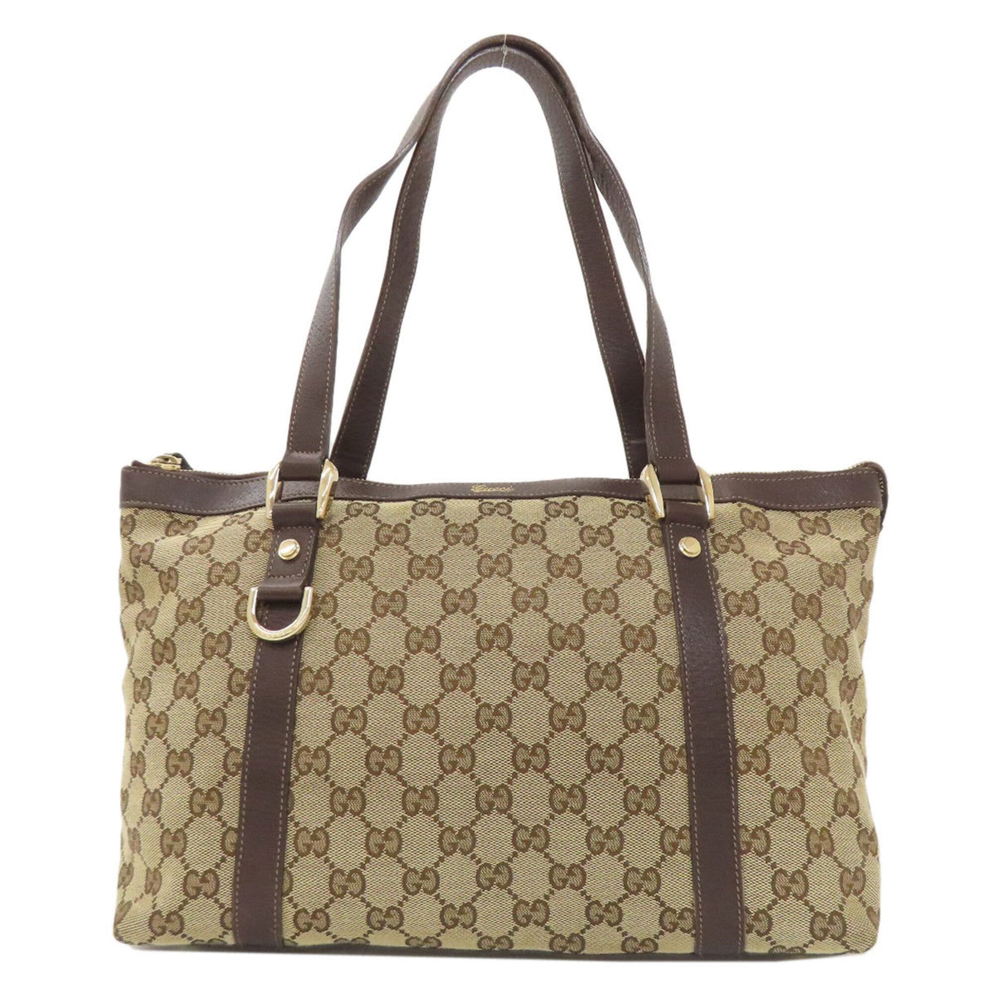 Gucci Brown Canvas Tote Bag (Pre-Owned)
