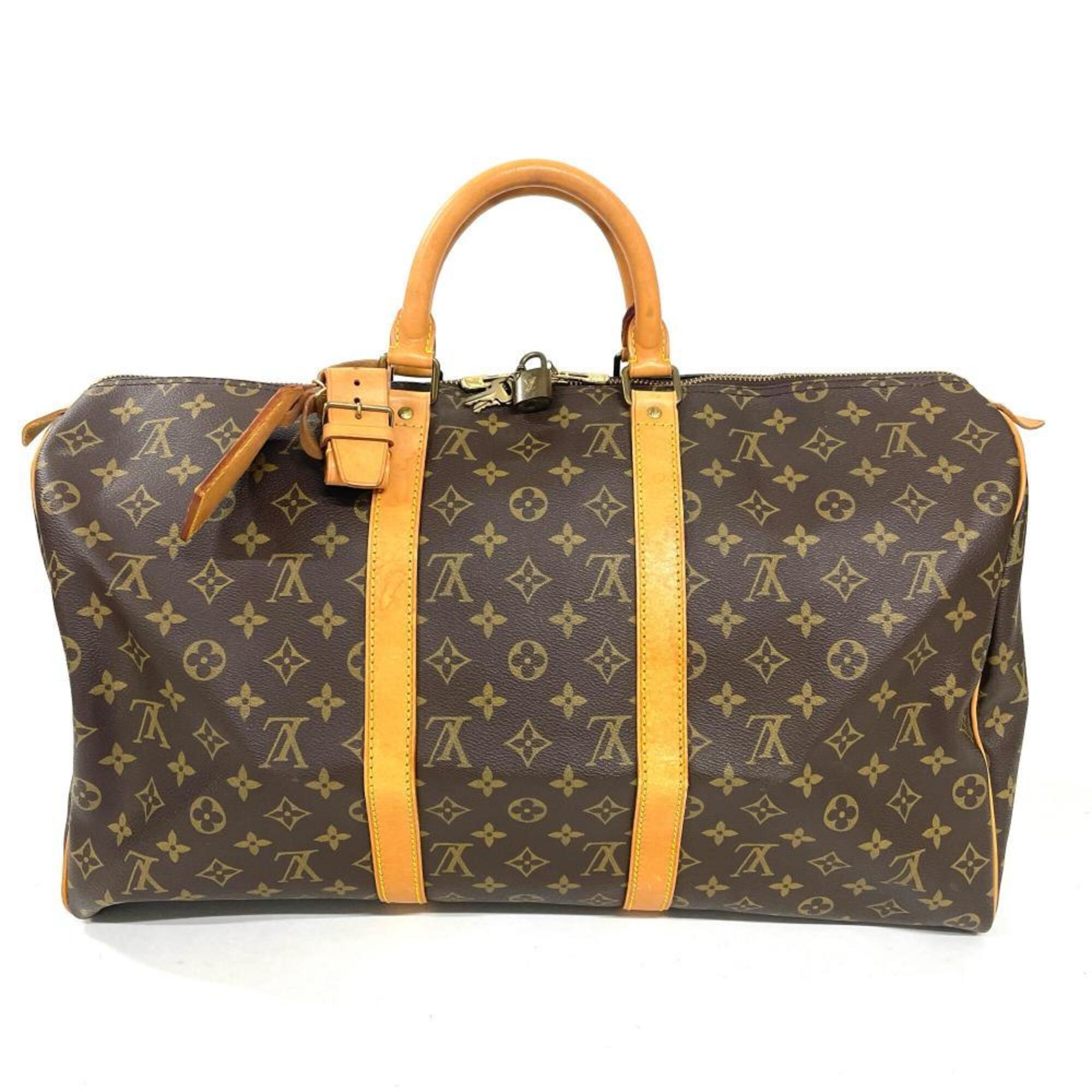Louis Vuitton Brown Monogram Canvas Boston Bag (Pre-Owned)