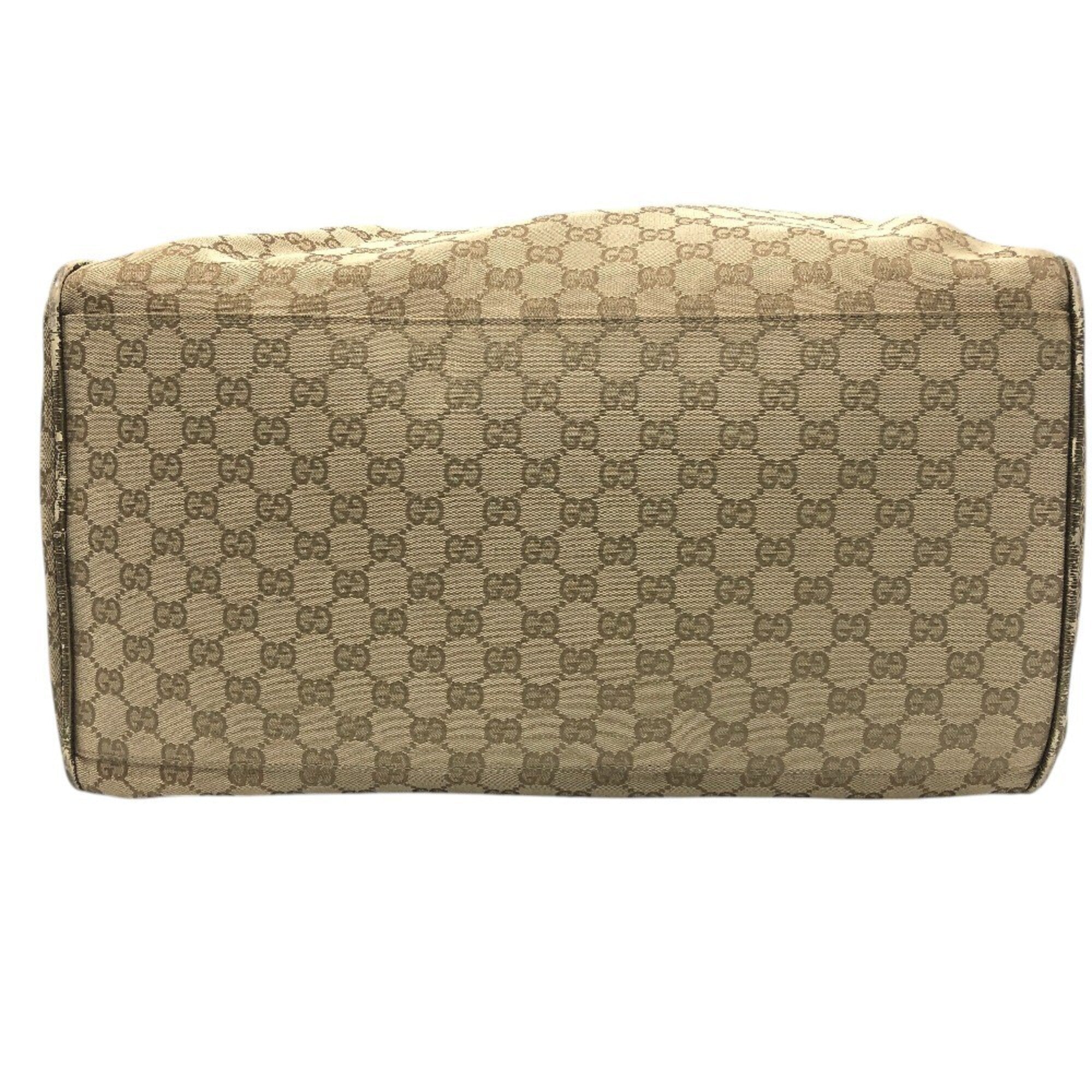 Gucci Beige Gg Canvas Boston Bag Tote Bag (Pre-Owned)