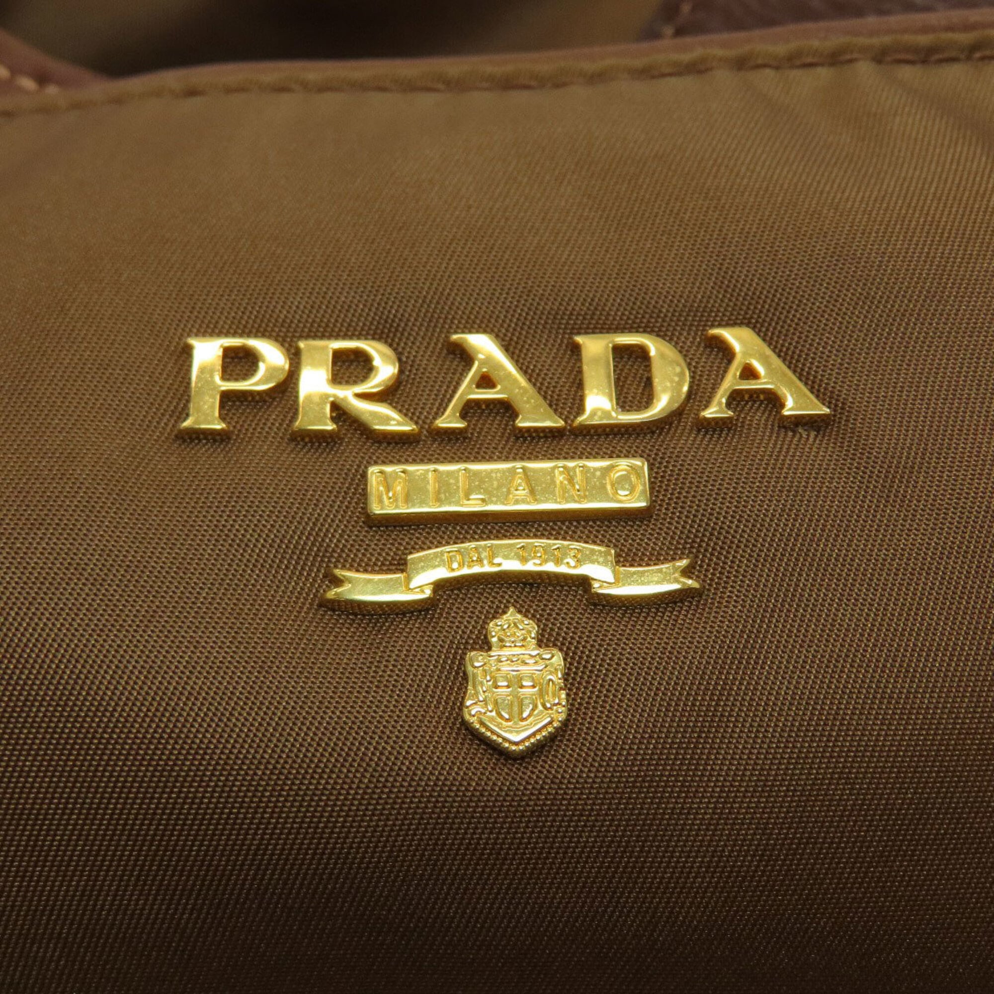 Prada Brown Nylon Tote Bag (Pre-Owned)