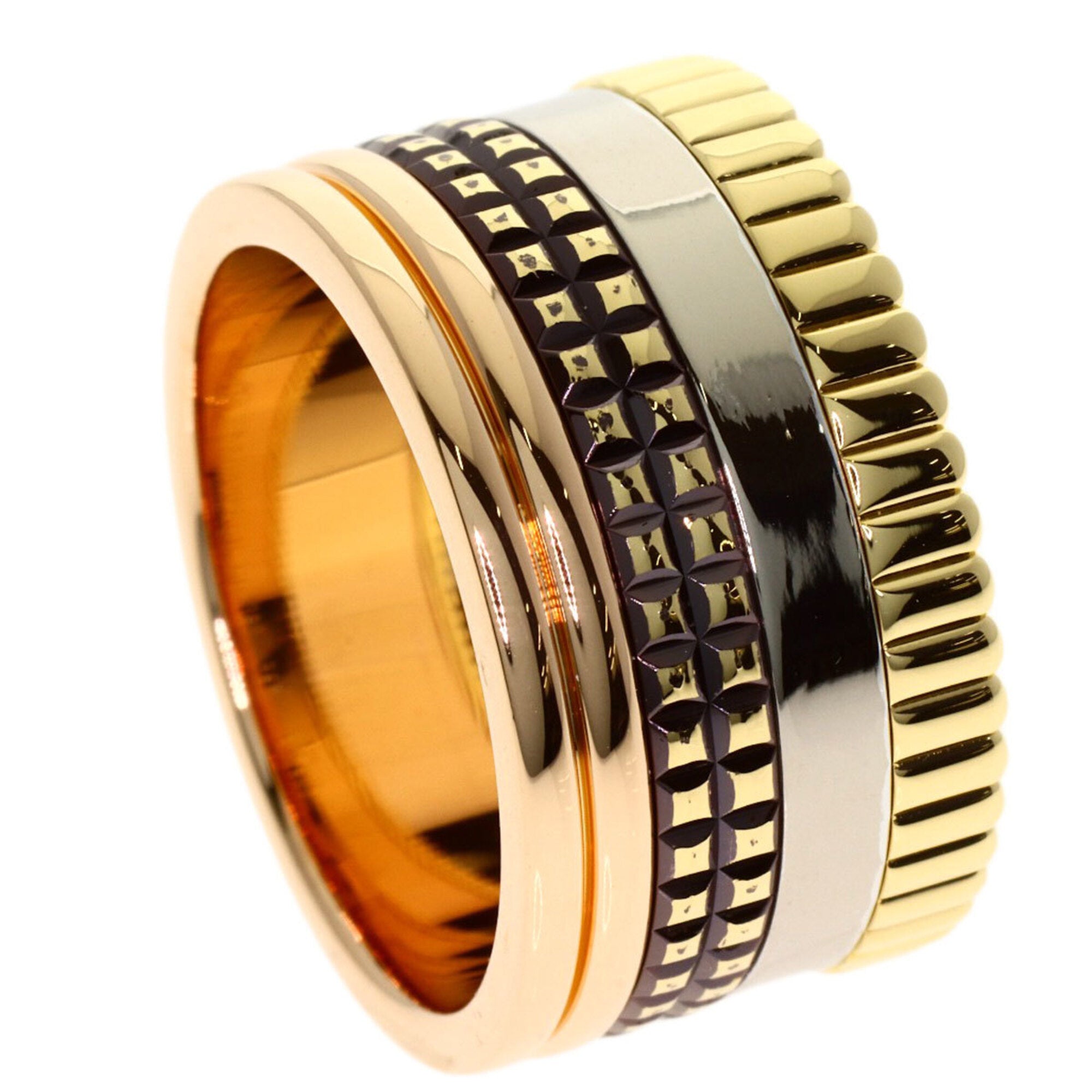 Boucheron Yellow Gold (18K) Pink Gold (18K) White Gold (18K) Band Ring (Pre-Owned)