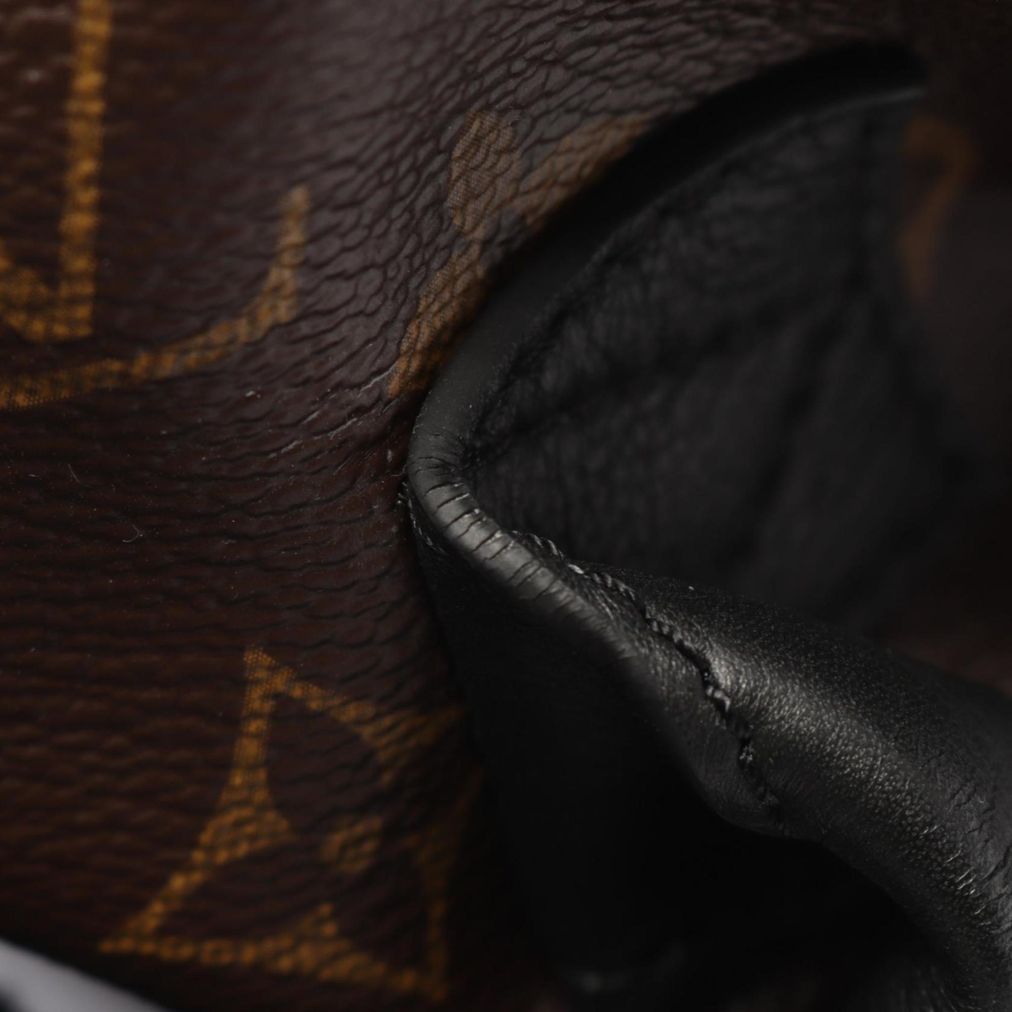 Louis Vuitton Brown Coated Canvas Leather Backpack Handbag (Pre-Owned)