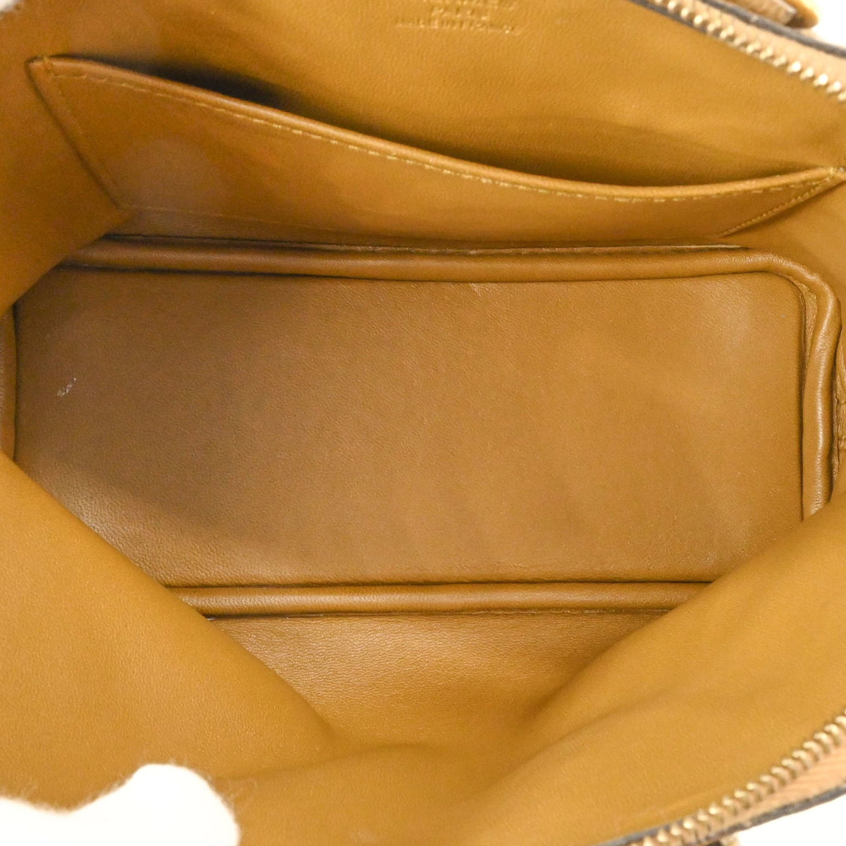 Hermes Brown Chevre Leather Handbag Shoulder Bag (Pre-Owned)