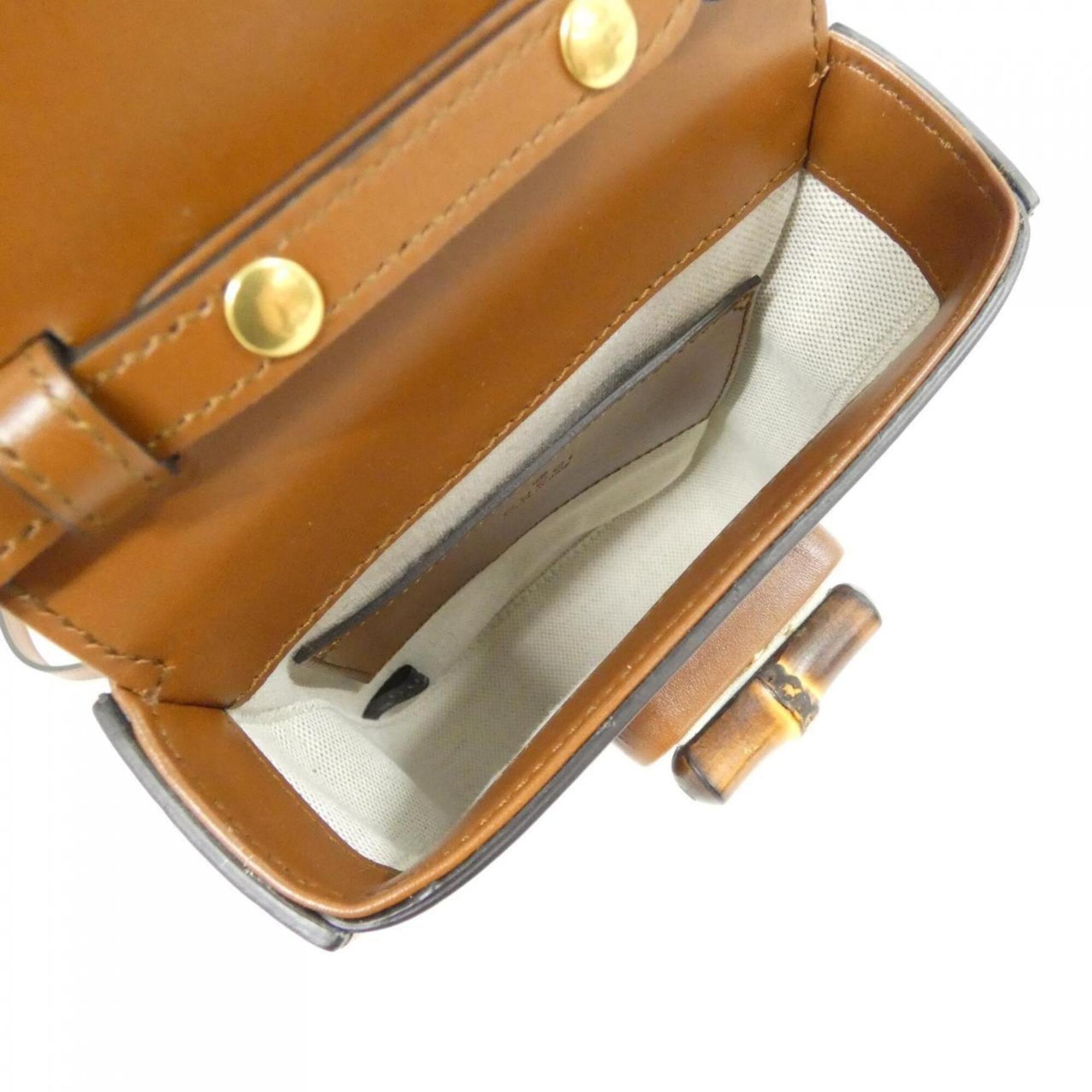 Gucci Brown Leather Handbag (Pre-Owned)