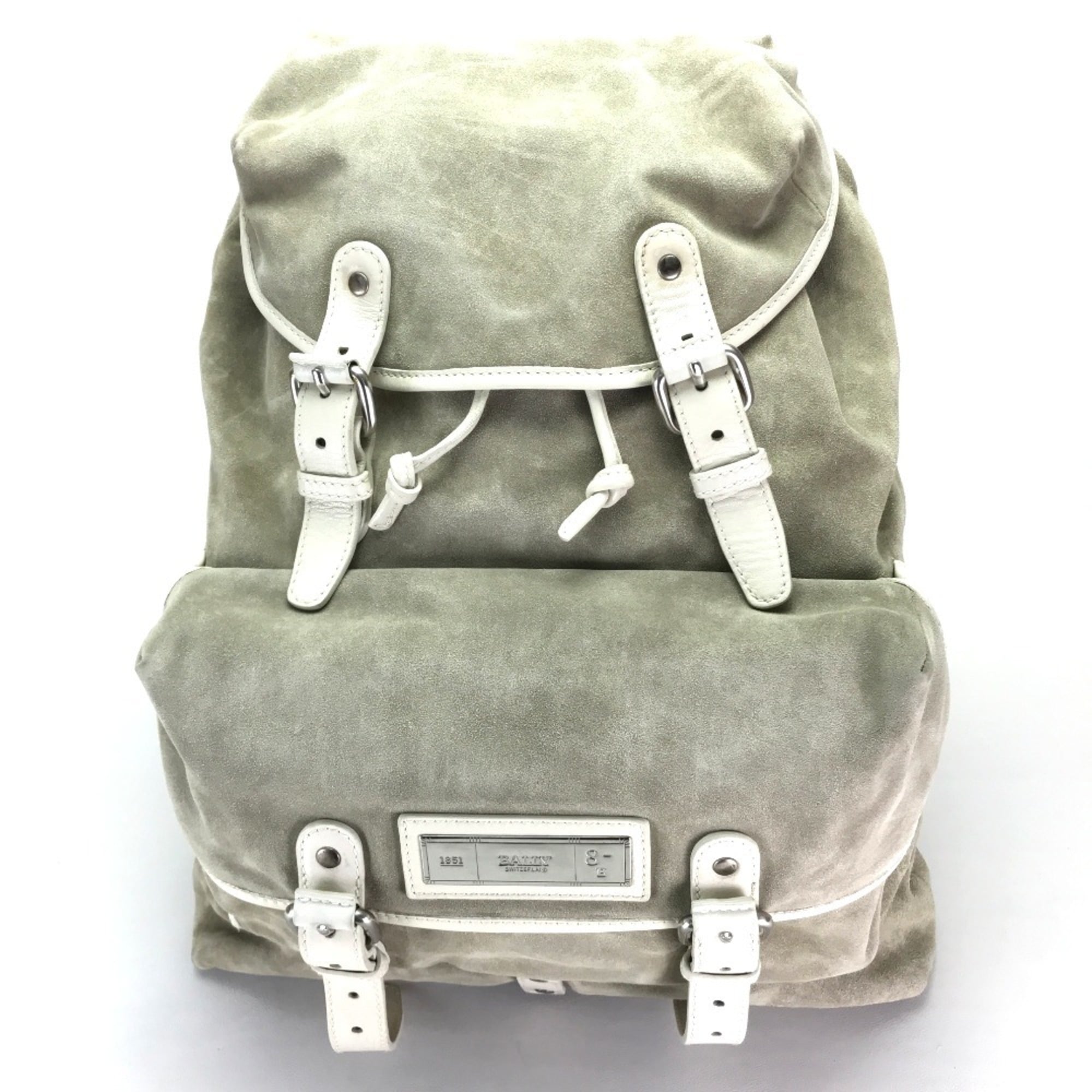 Bally Beige Suede Leather Backpack (Pre-Owned)