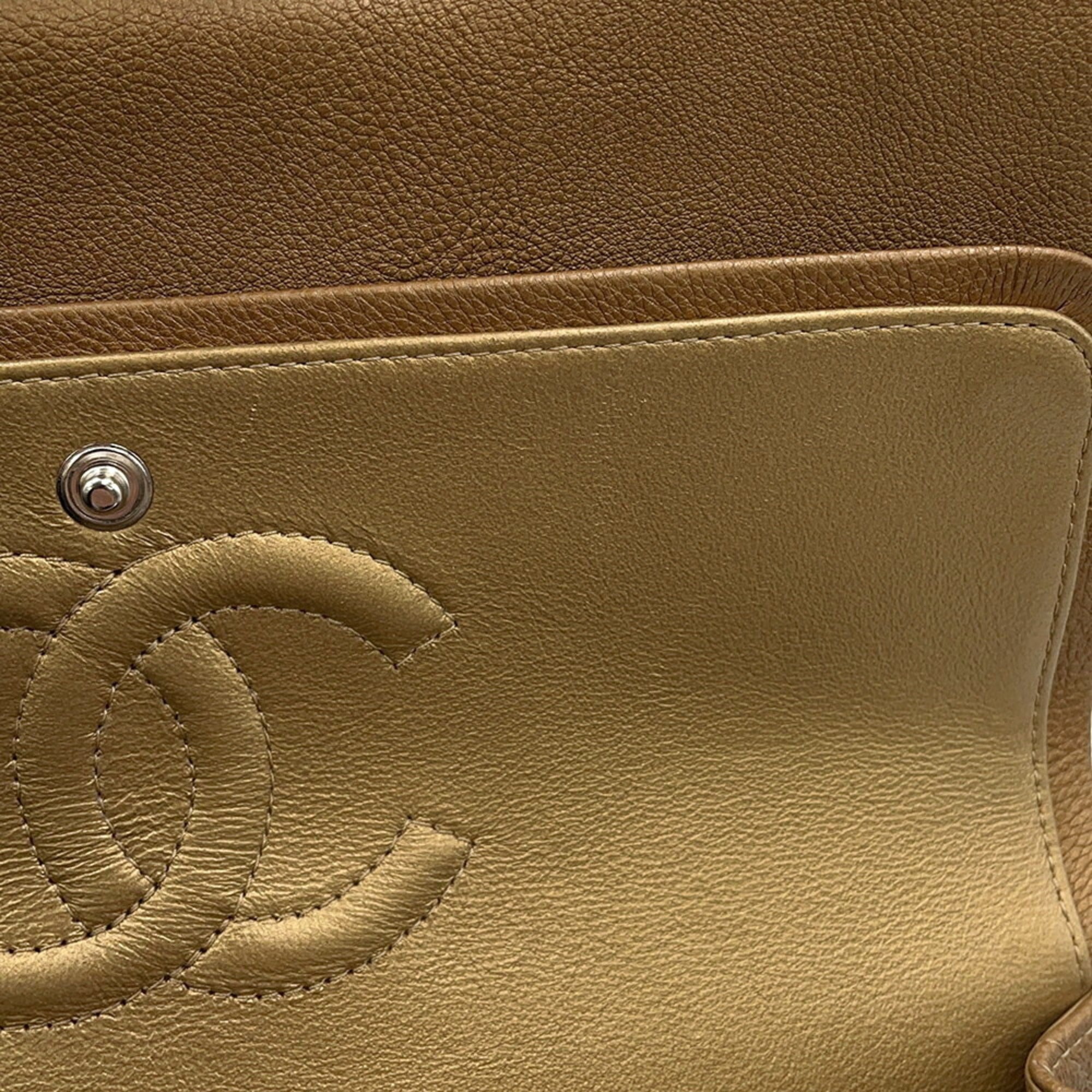 Chanel Matelasse Gold Grained Calfskin Shoulder Bag (Pre-Owned)