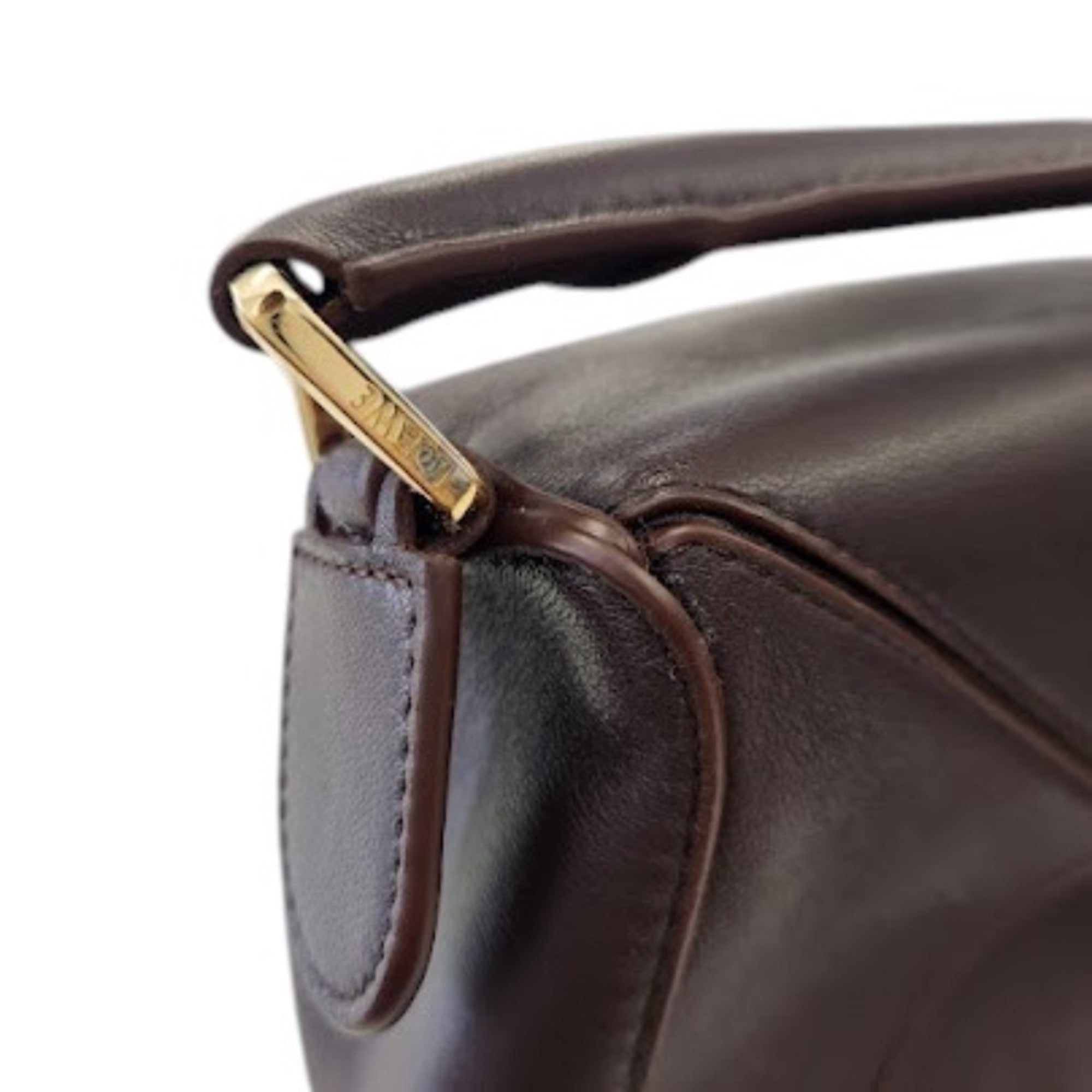 Loewe Dark Brown Nappa Leather Handbag Shoulder Bag (Pre-Owned)