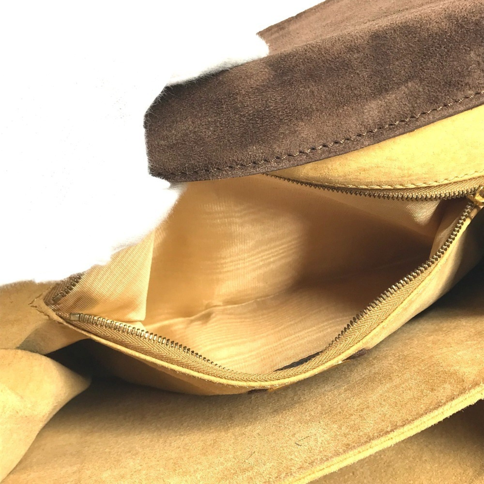 Fendi Brown Suede Shoulder Bag (Pre-Owned)