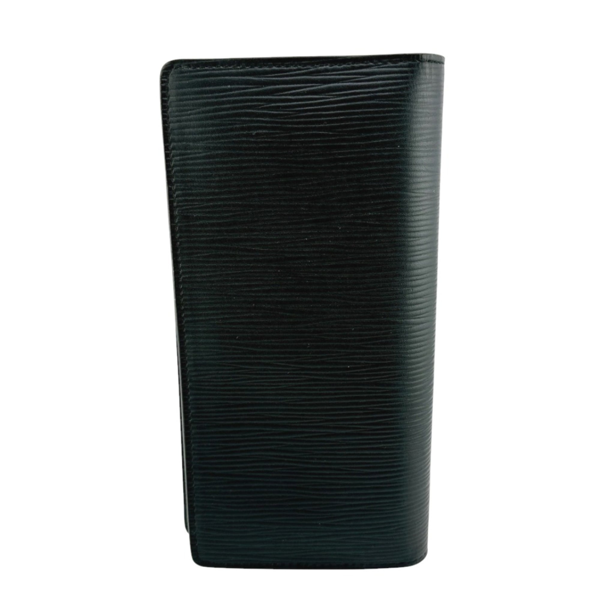 Louis Vuitton Black Noir Epi Leather Long Wallet (Bi-Fold) (Pre-Owned)