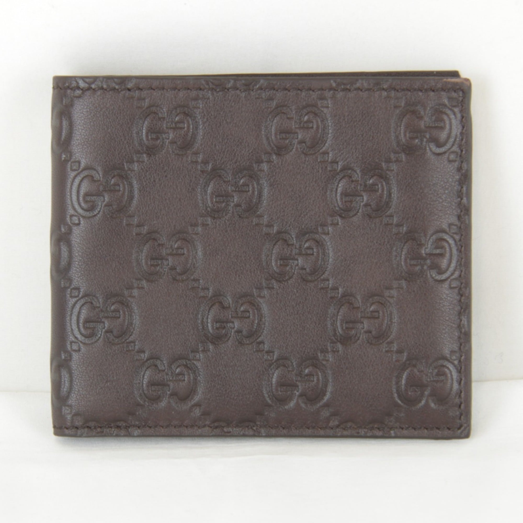 Gucci Brown Leather Long Bill Wallet (Bi-Fold) (Pre-Owned)