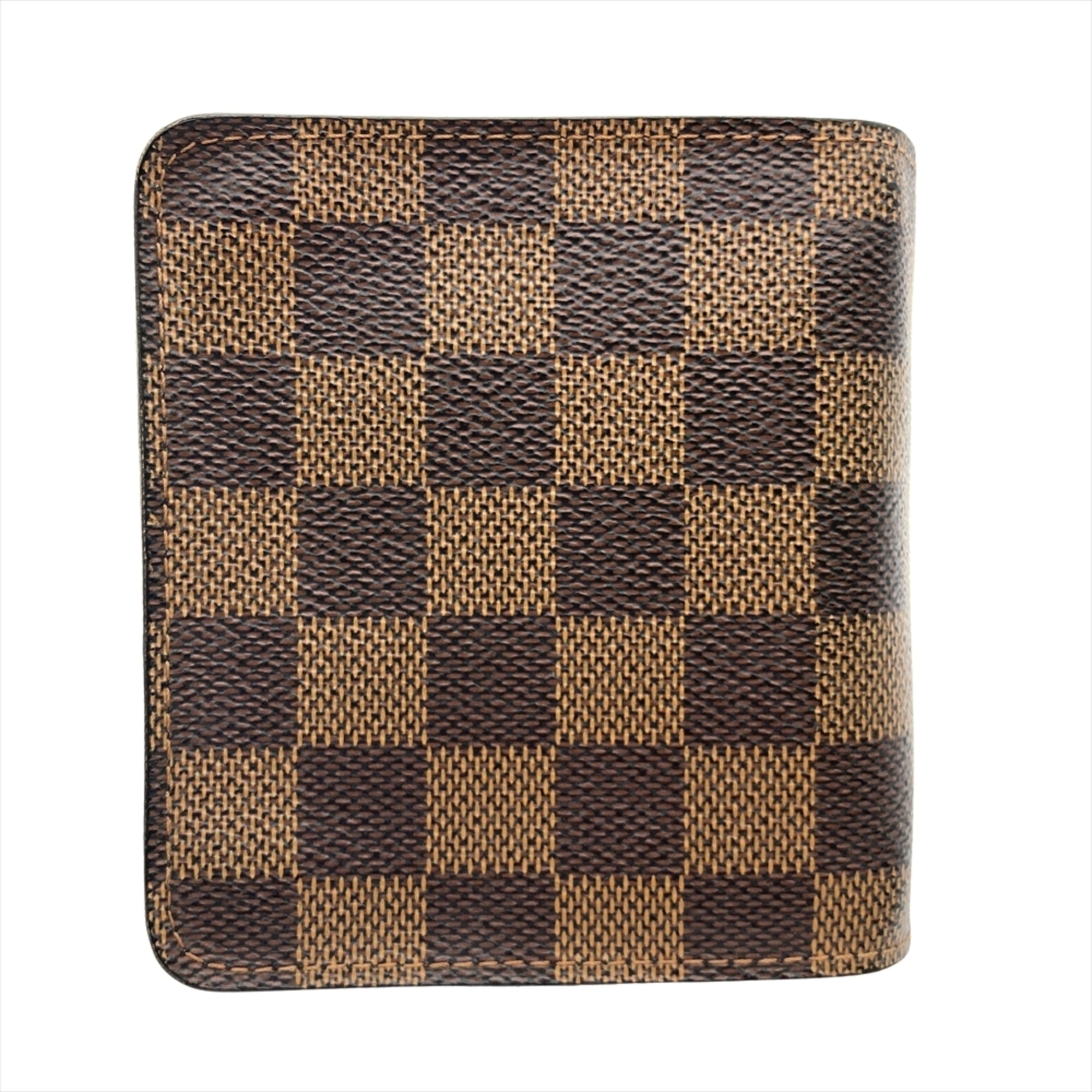 Louis Vuitton Damier Brown Damier Canvas Ebene Damier Canvas Wallet (Bi-Fold) (Pre-Owned)