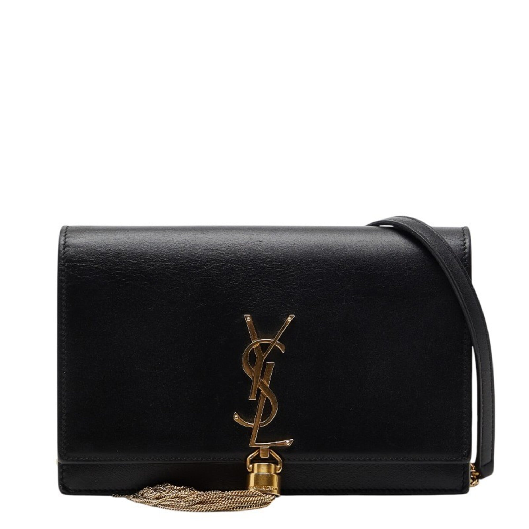 Saint Laurent Black Leather Shoulder Bag (Pre-Owned)