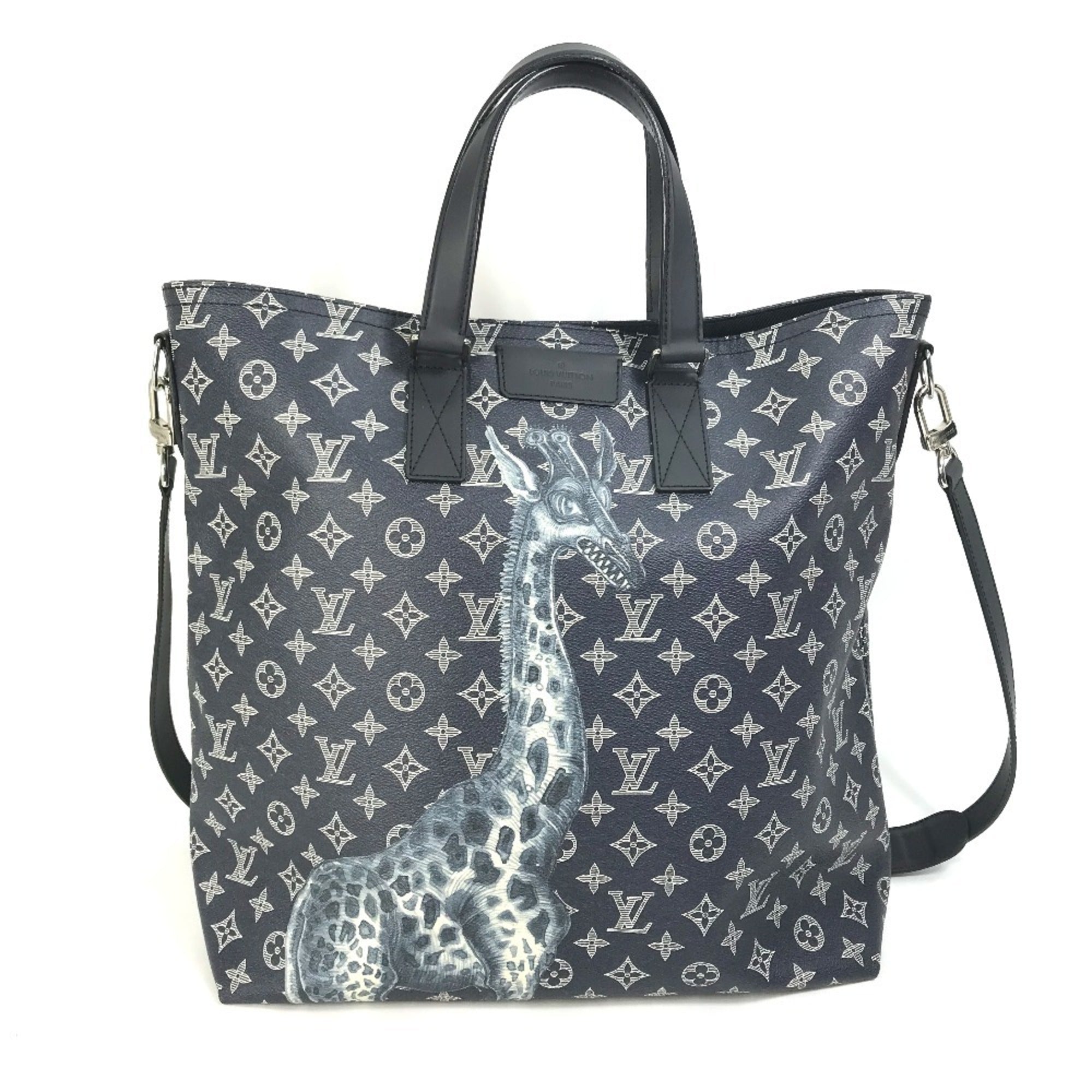 Louis Vuitton Monogram Savane Navy Shoulder Bag Tote Bag (Pre-Owned)