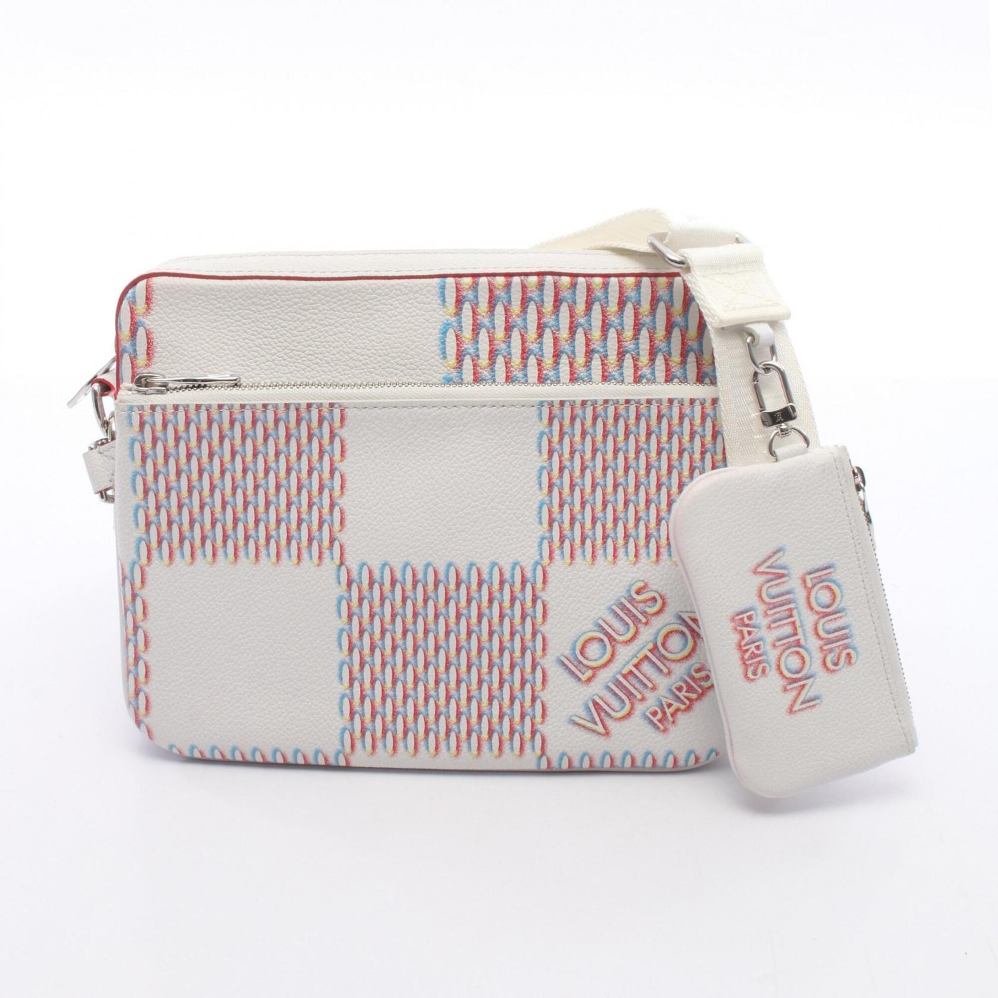 Louis Vuitton Multi-Color White Leather Shoulder Bag (Pre-Owned)