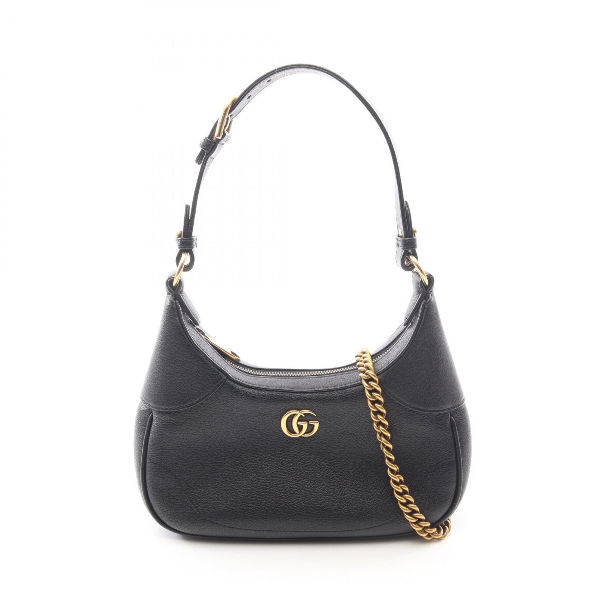Gucci Black Leather Handbag Shoulder Bag (Pre-Owned)