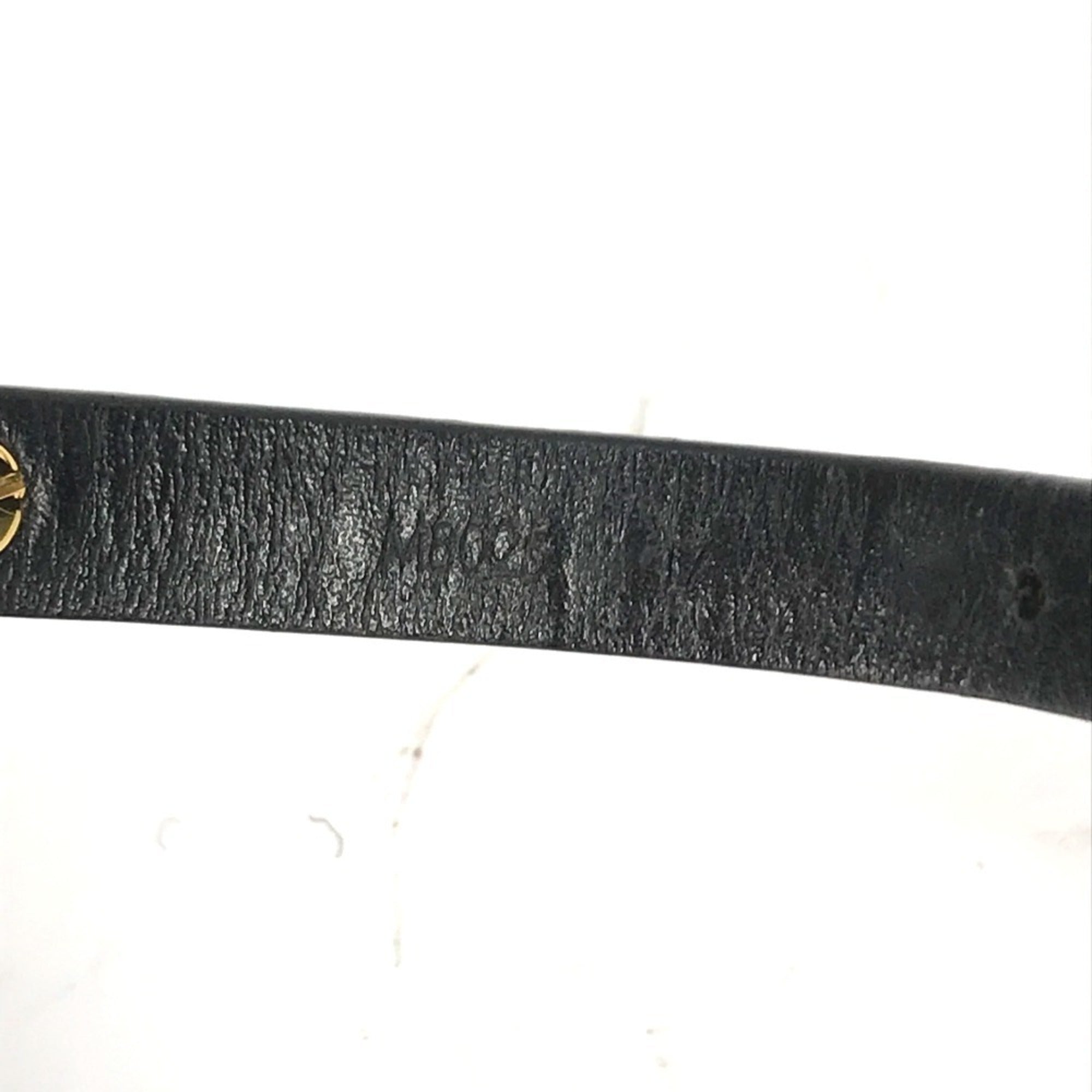 Louis Vuitton Monogram Black Monogram Leather Monogram Bangle (Pre-Owned)