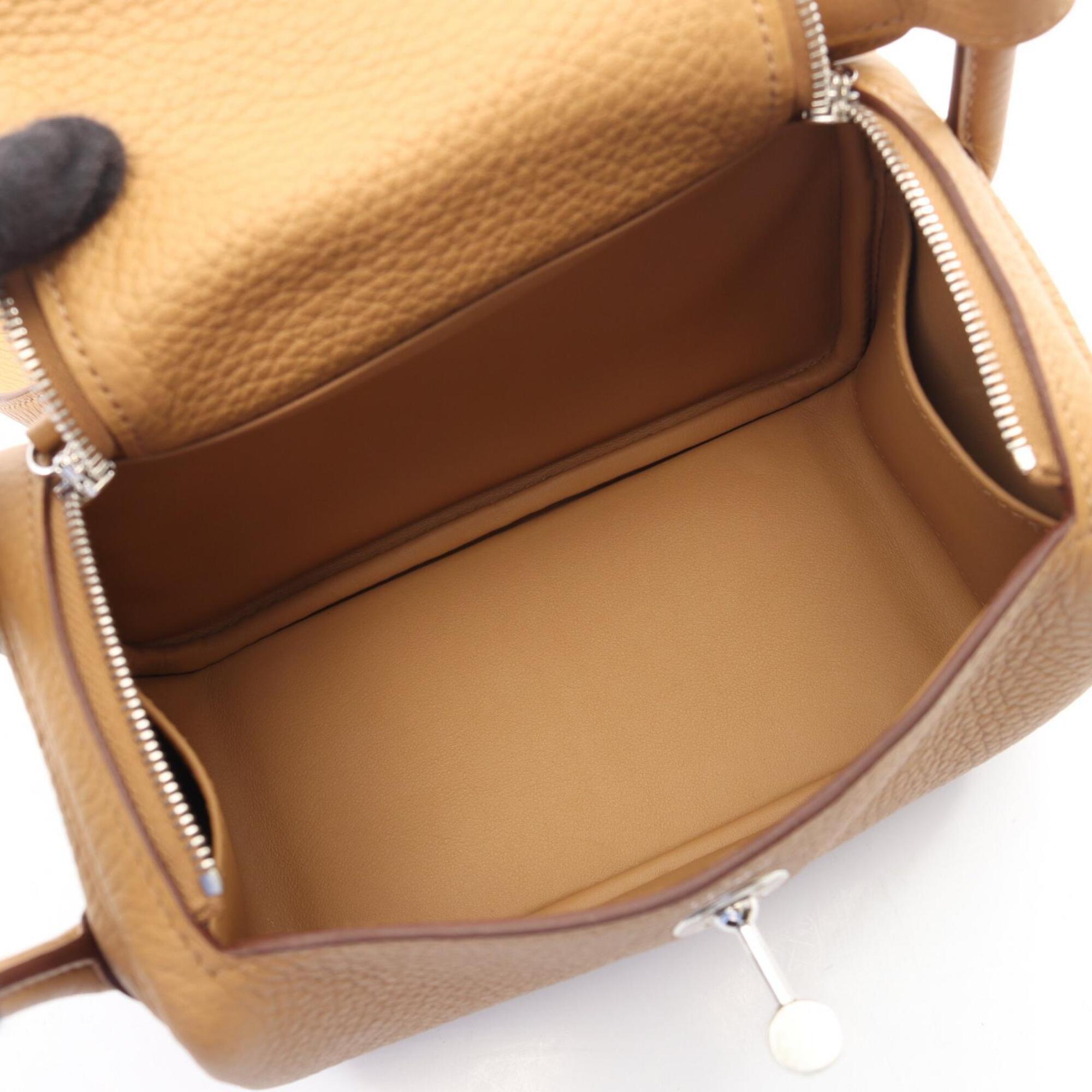 Hermes Beige Biscuit Taurillon Clemence Leather Leather Handbag Shoulder Bag (Pre-Owned)