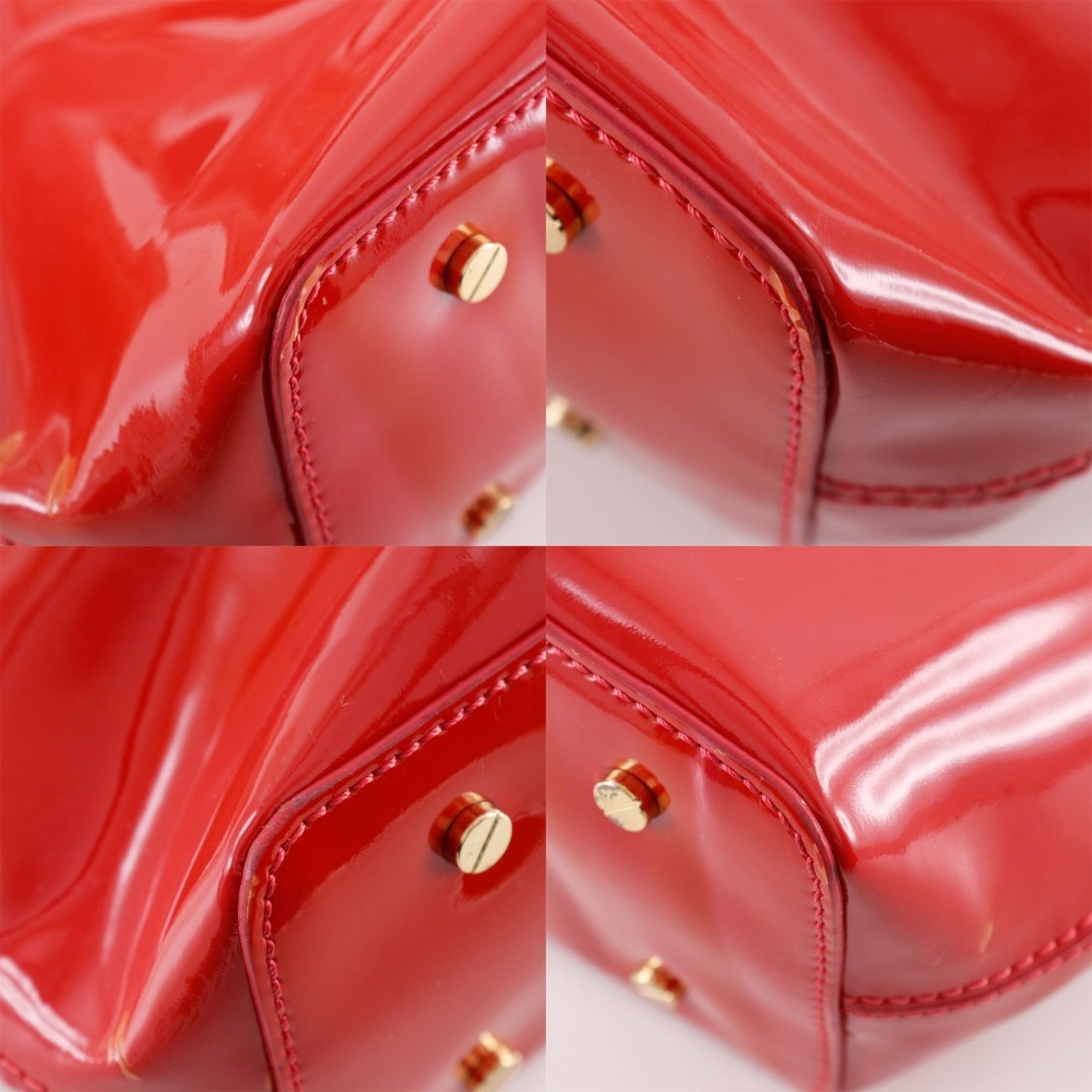 Tory Burch Red Color Leather Tote Bag (Pre-Owned)