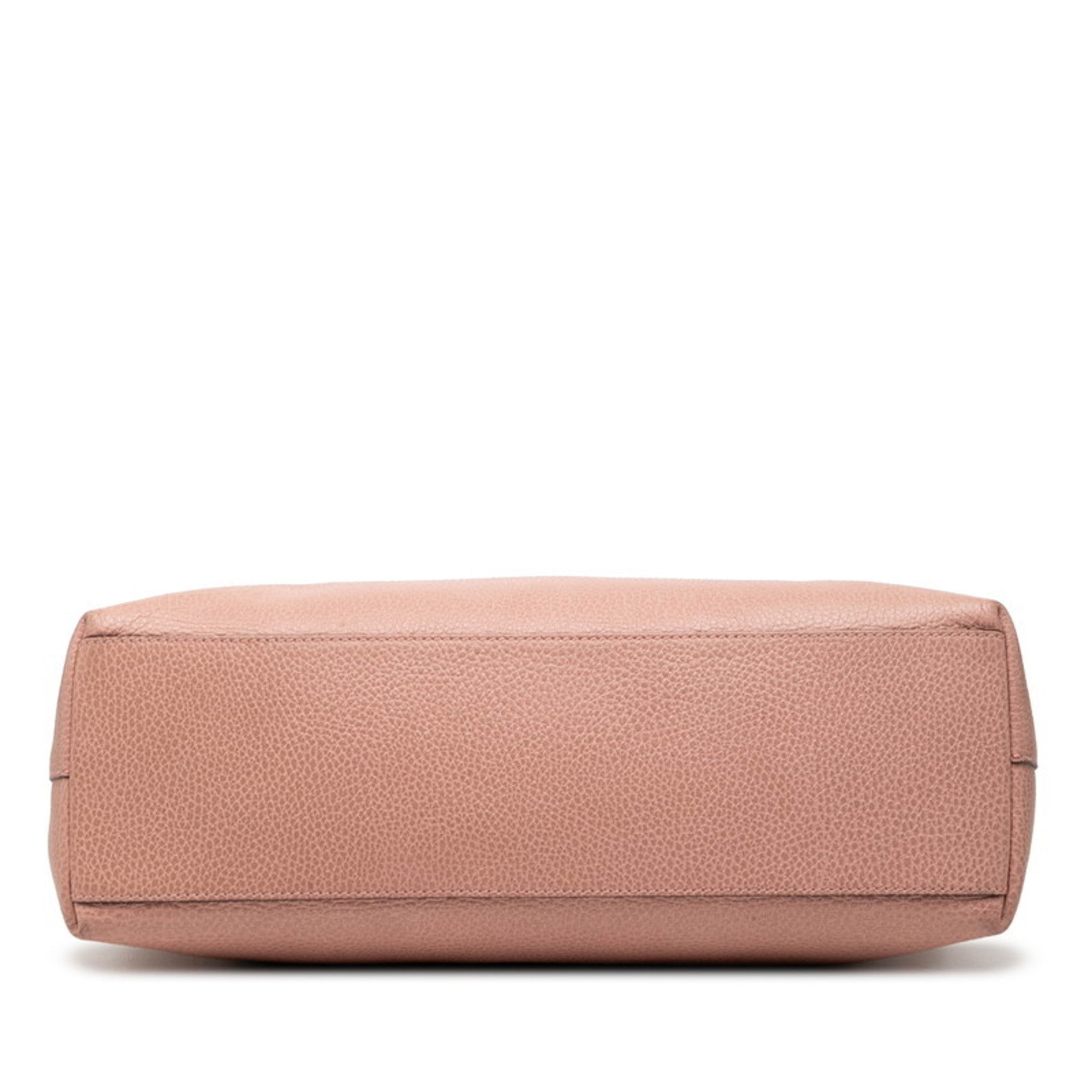 Gucci Pink Leather Handbag Shoulder Bag (Pre-Owned)