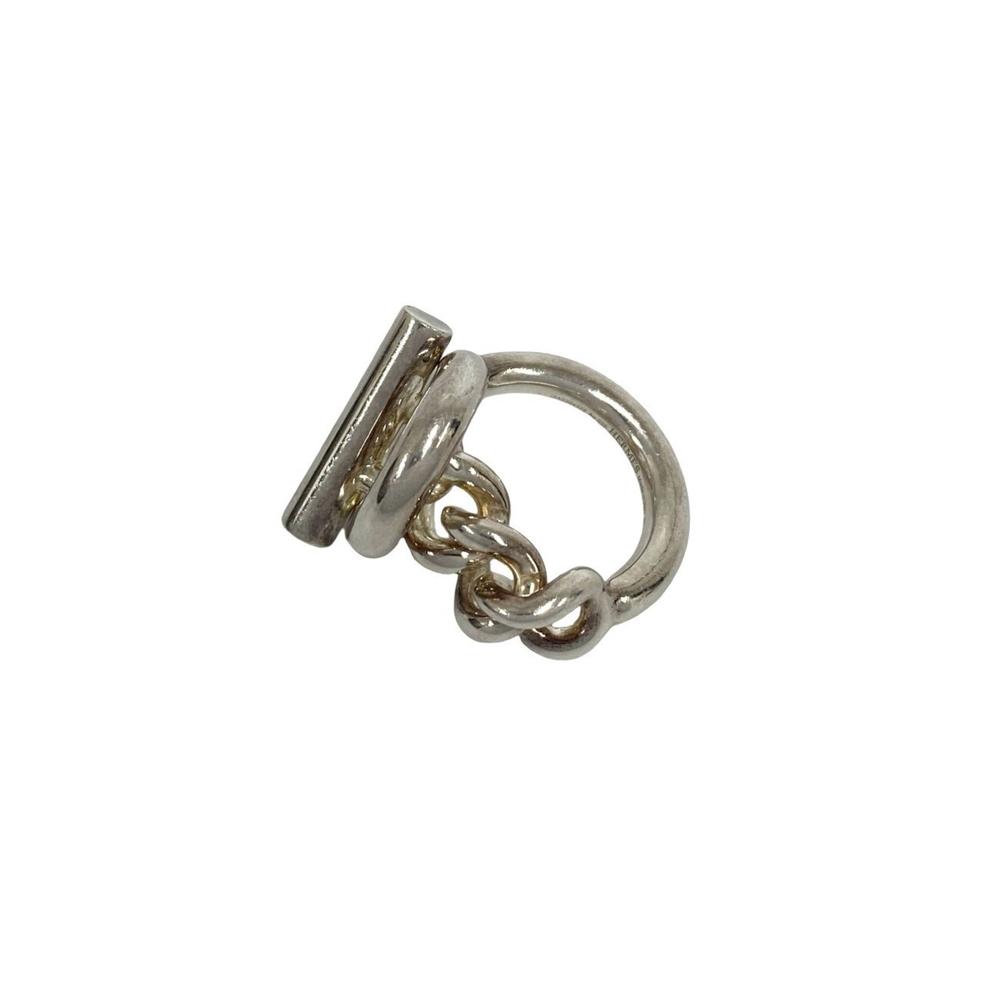 Hermes Silver Silver 925 Band Ring (Pre-Owned)