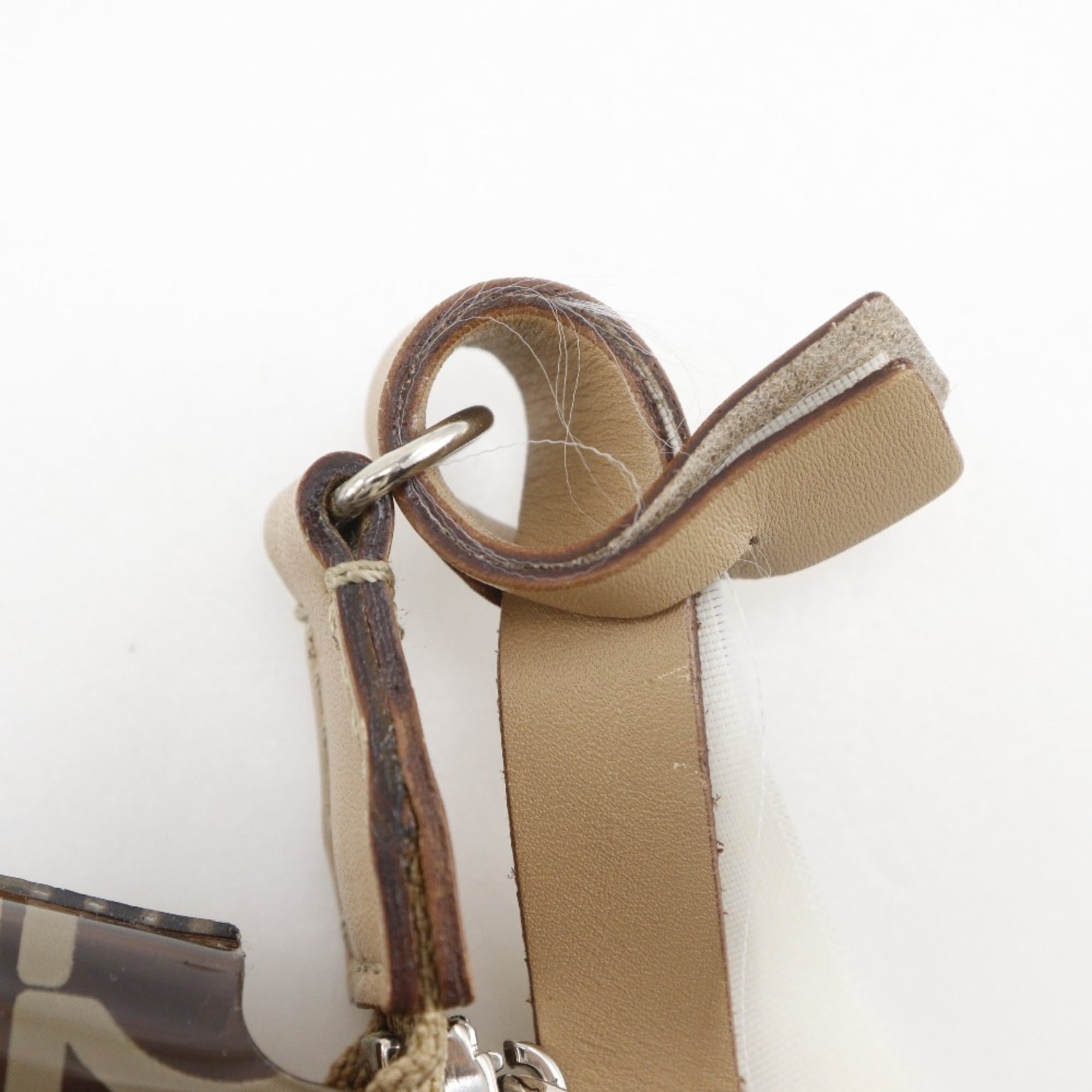 Salvatore Ferragamo Beige Vinyl Pouch Tote Bag (Pre-Owned)