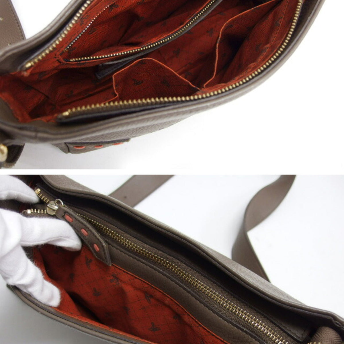 Vivienne Westwood Dark Brown Leather Shoulder Bag (Pre-Owned)