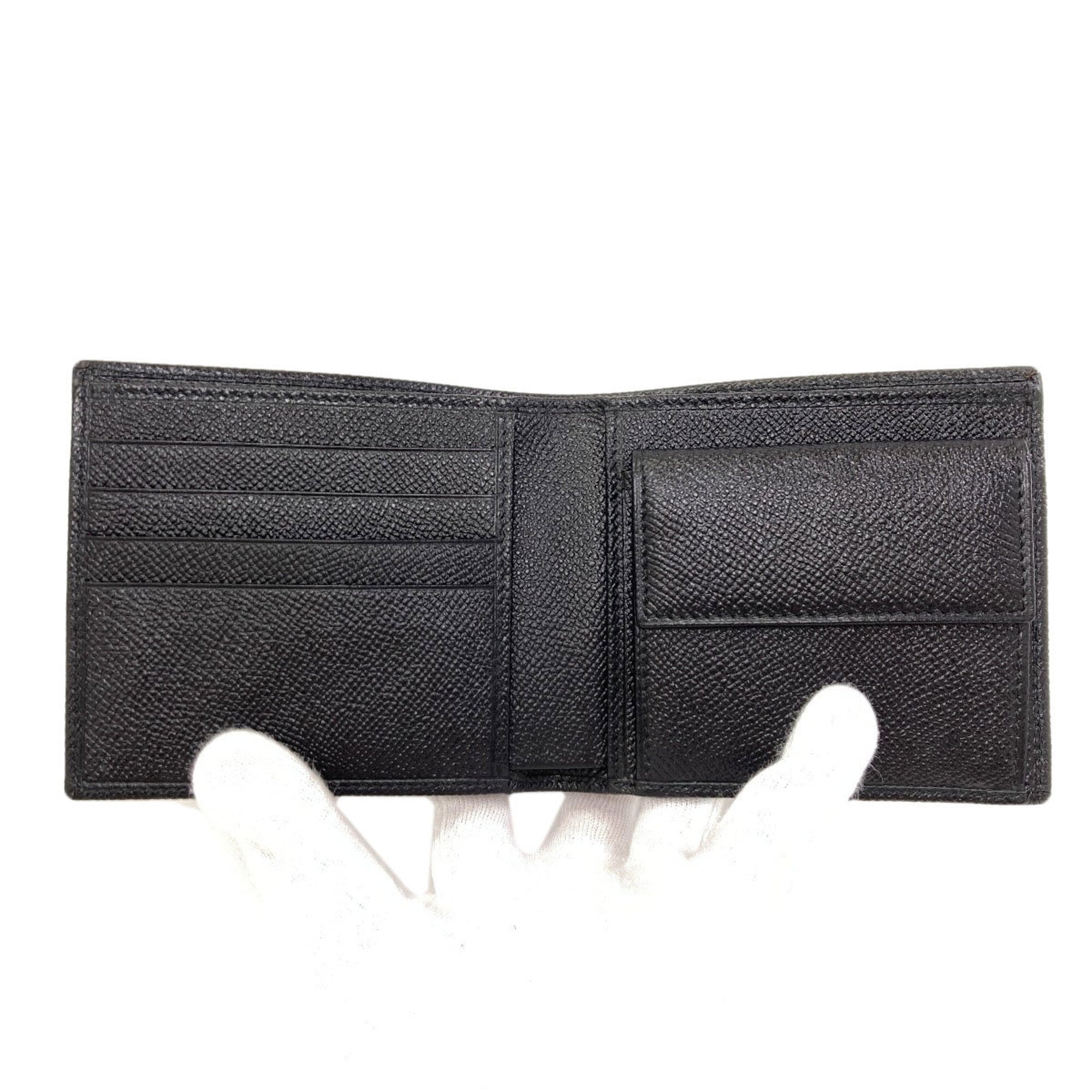 Bvlgari Black Leather Wallet (Bi-Fold) (Pre-Owned)