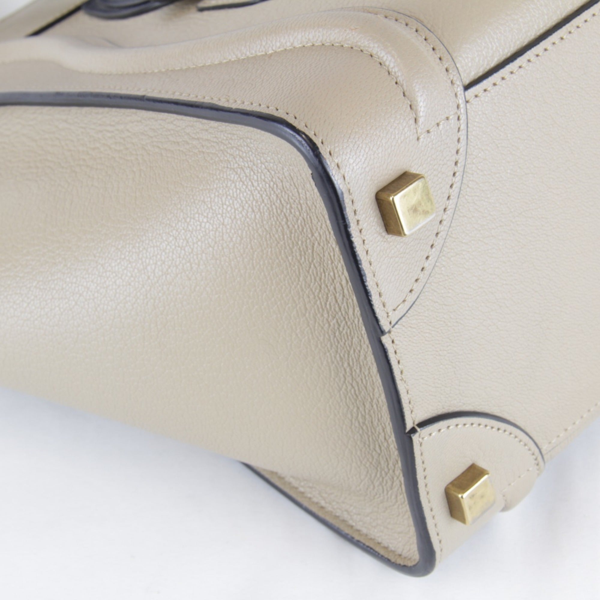 Celine Beige Leather Tote Bag (Pre-Owned)