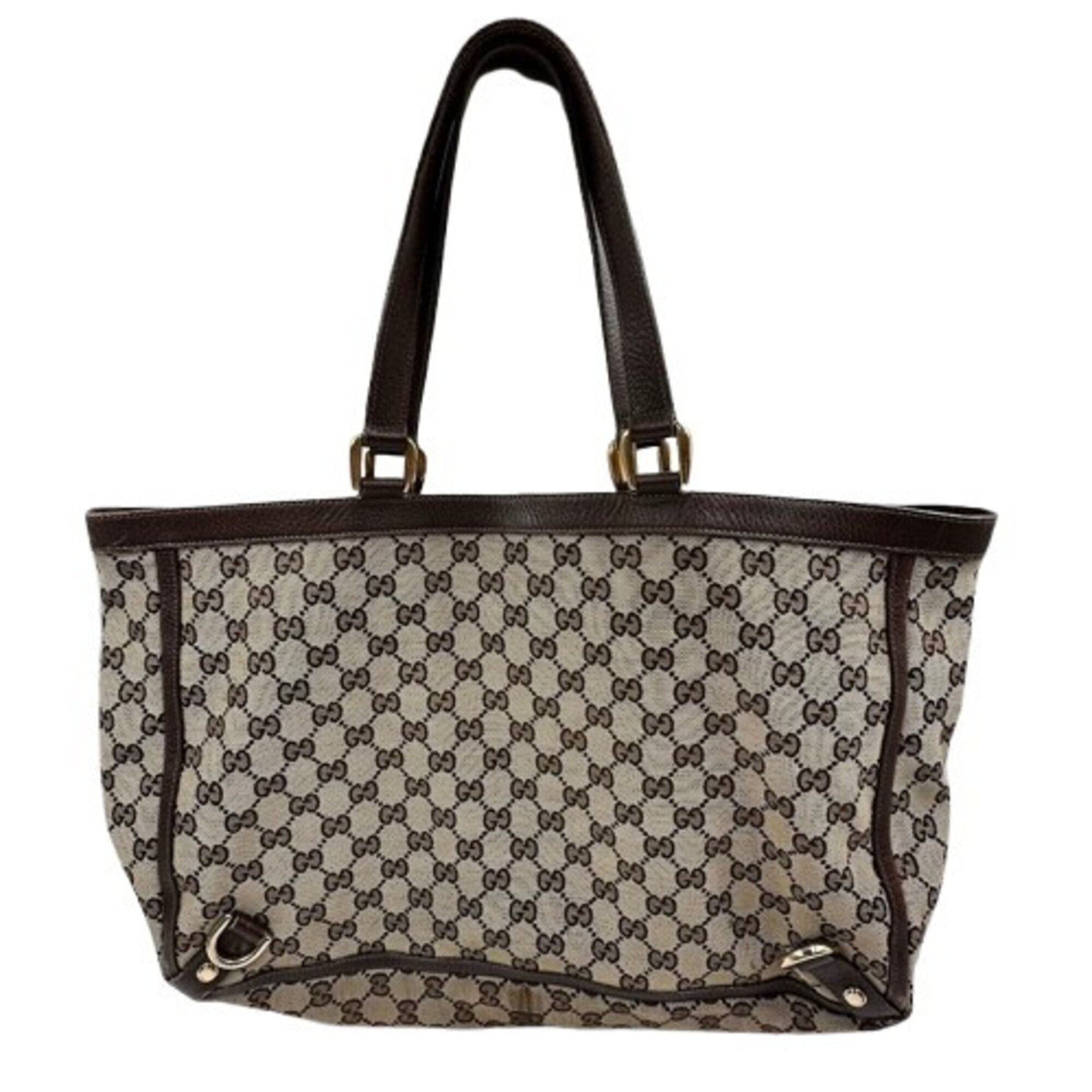 Gucci Brown Canvas Tote Bag (Pre-Owned)