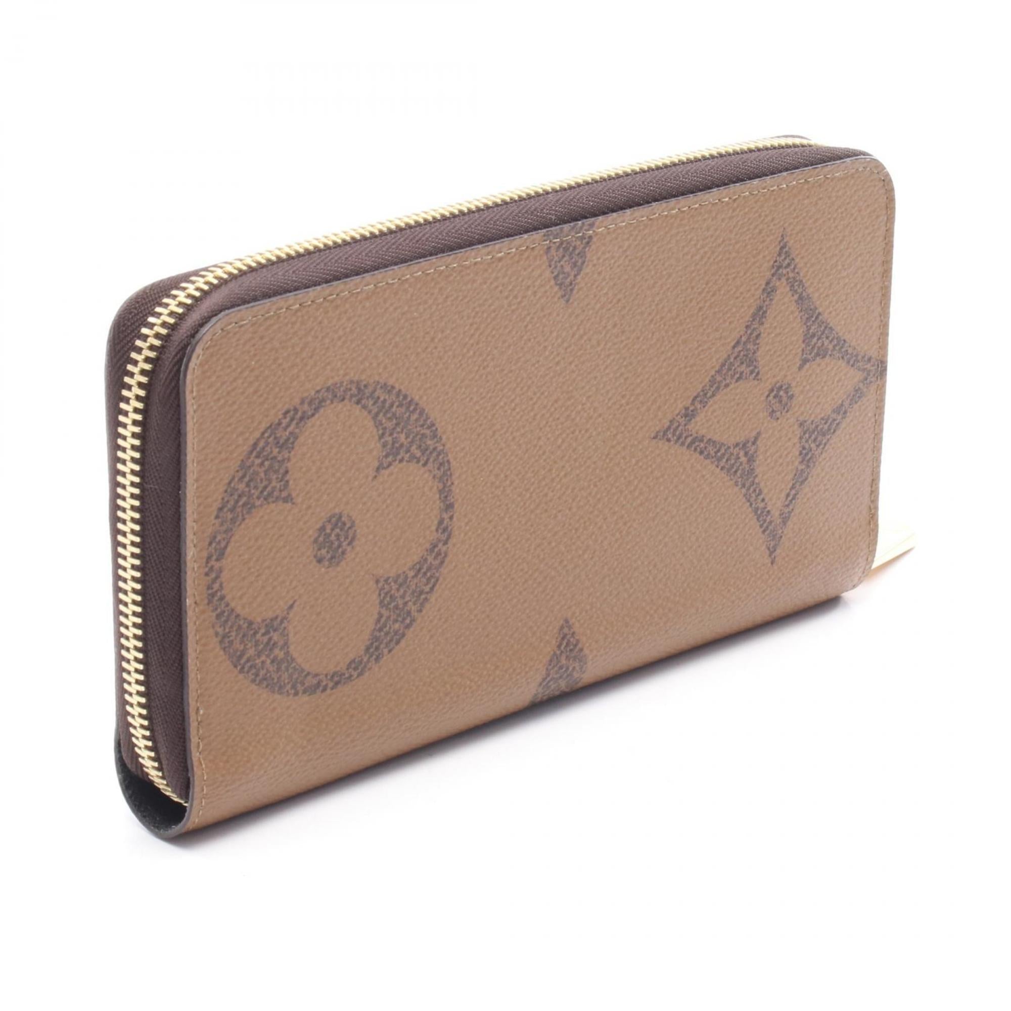Louis Vuitton Brown Leather Pvc Long Wallet (Bi-Fold) (Pre-Owned)