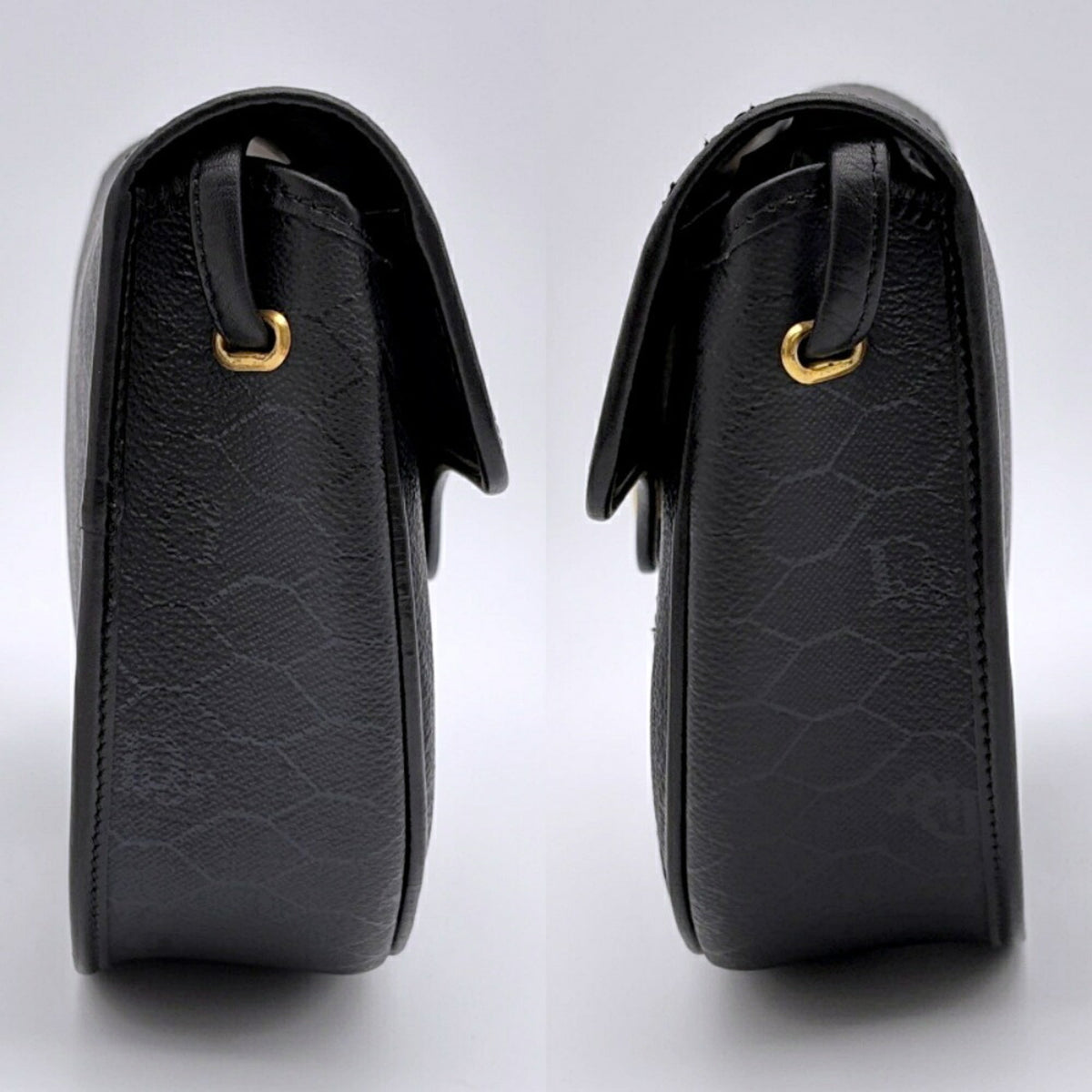 Christian Dior Black Pvc Leather Pochette Shoulder Bag (Pre-Owned)