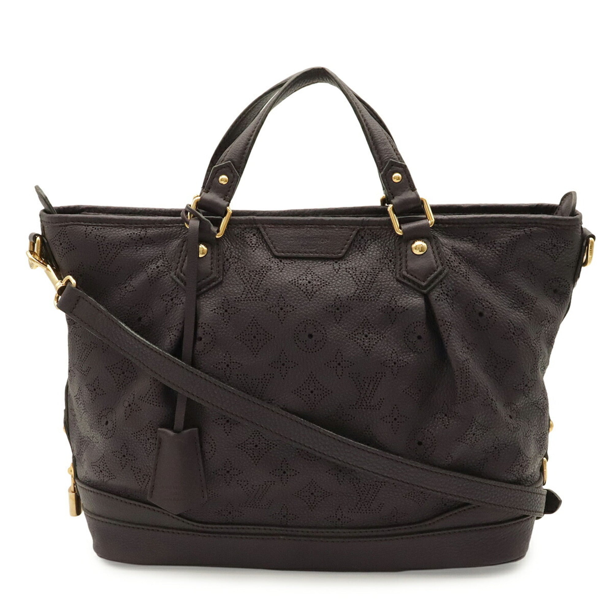 Louis Vuitton Purple Mahina Leather Handbag Shoulder Bag Tote Bag (Pre-Owned)