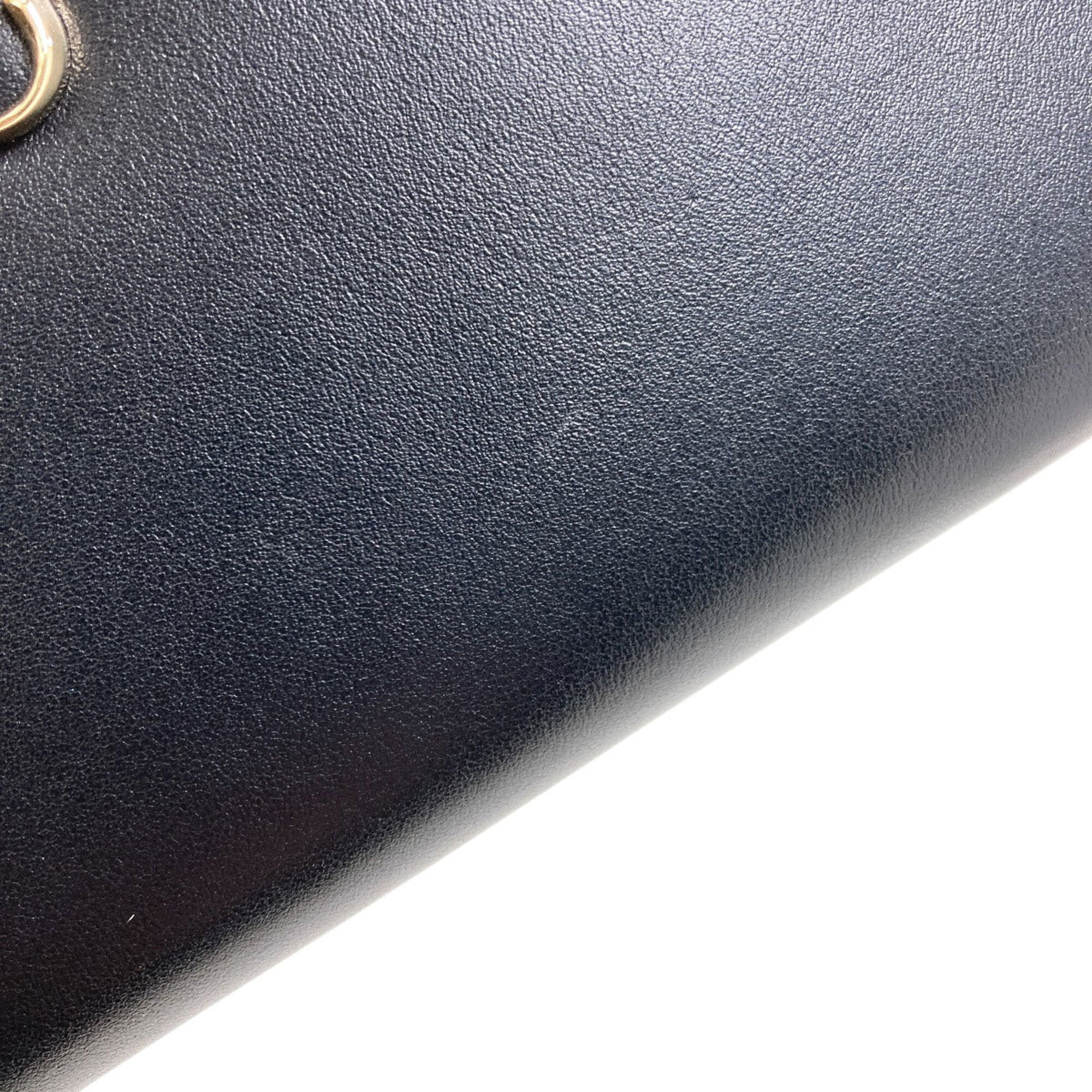 Jimmy Choo Black Leather Long Wallet (Bi-Fold) (Pre-Owned)