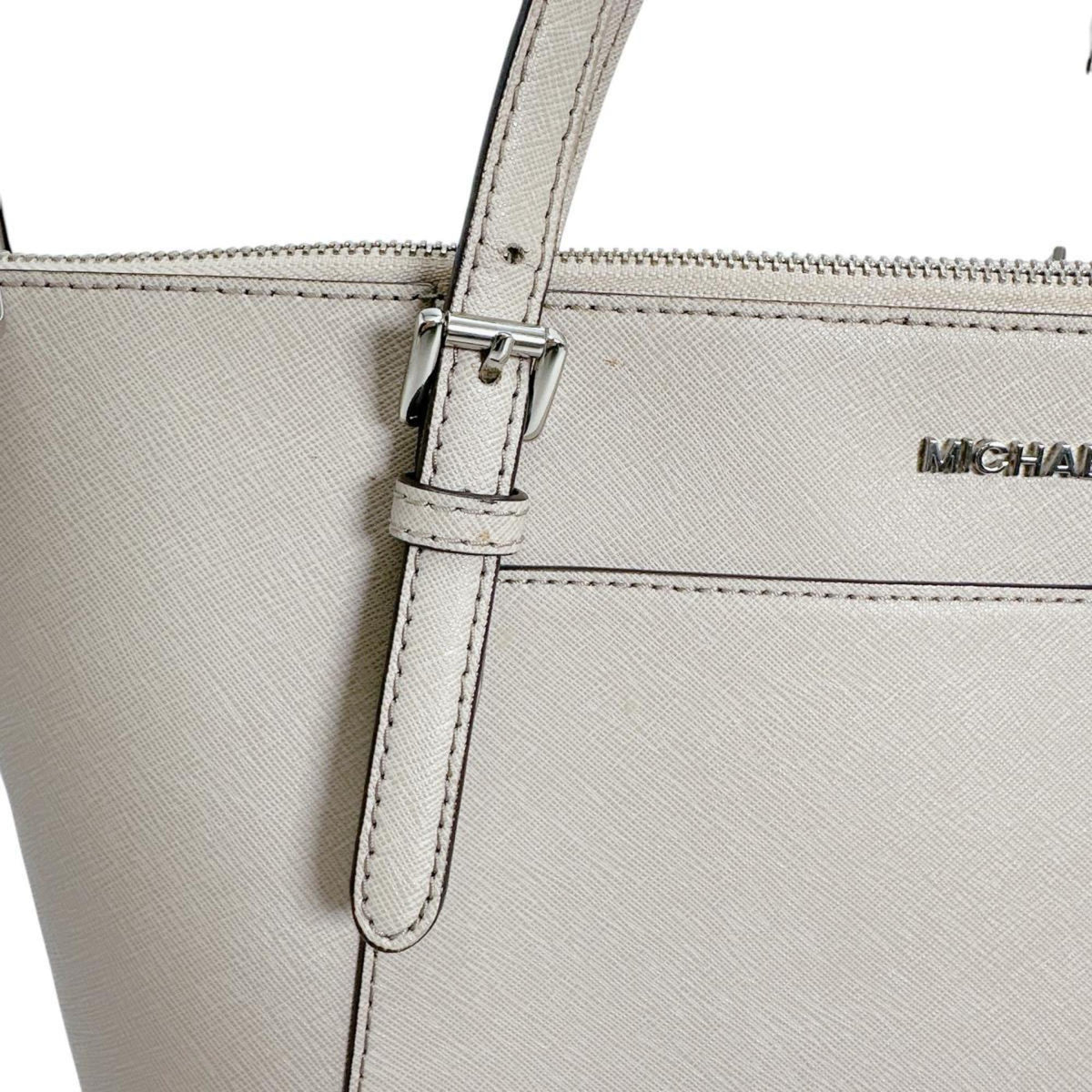 Michael Kors Gray Leather Handbag Tote Bag (Pre-Owned)
