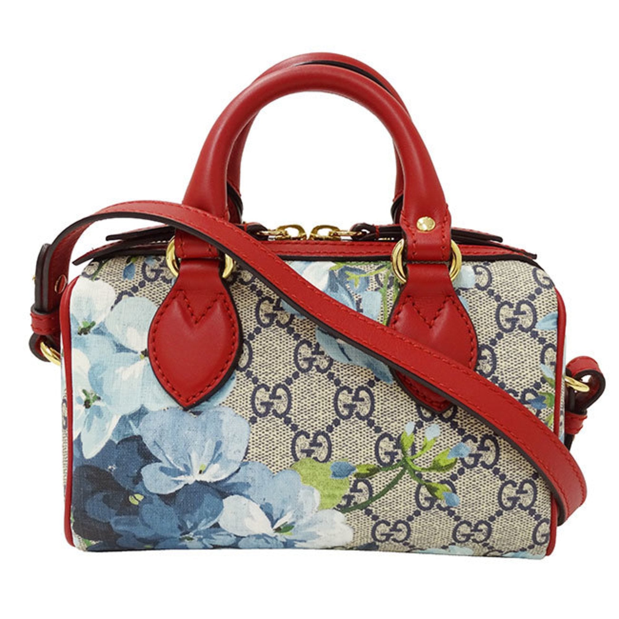 Gucci Blue Red Color Pvc Handbag Shoulder Bag (Pre-Owned)