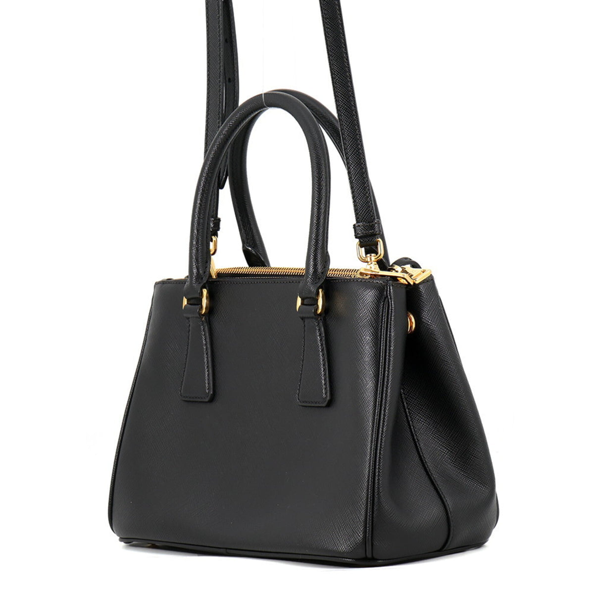 Prada Black Saffiano Handbag Shoulder Bag (Pre-Owned)