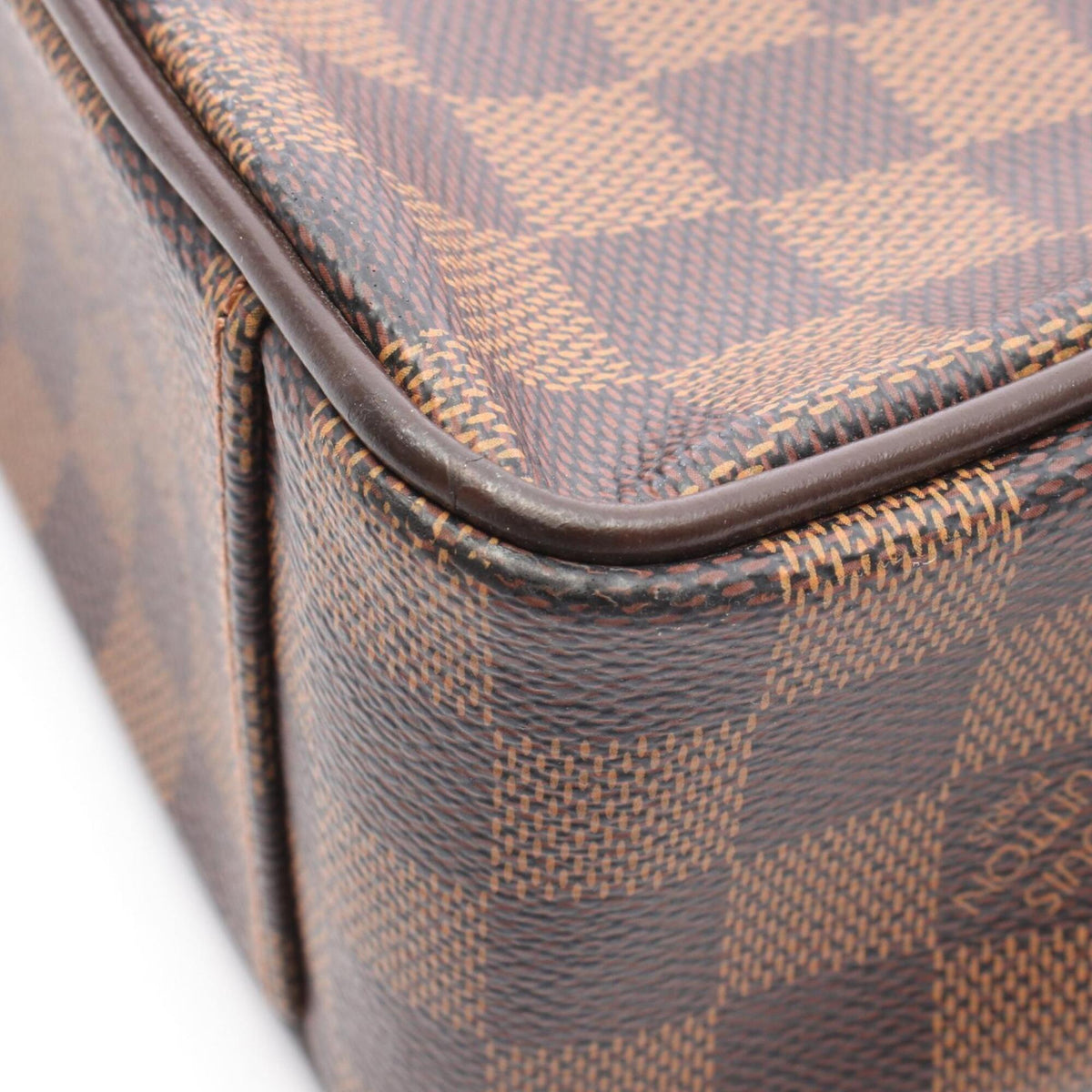 Louis Vuitton Brown Coated Canvas Leather Handbag Shoulder Bag (Pre-Owned)