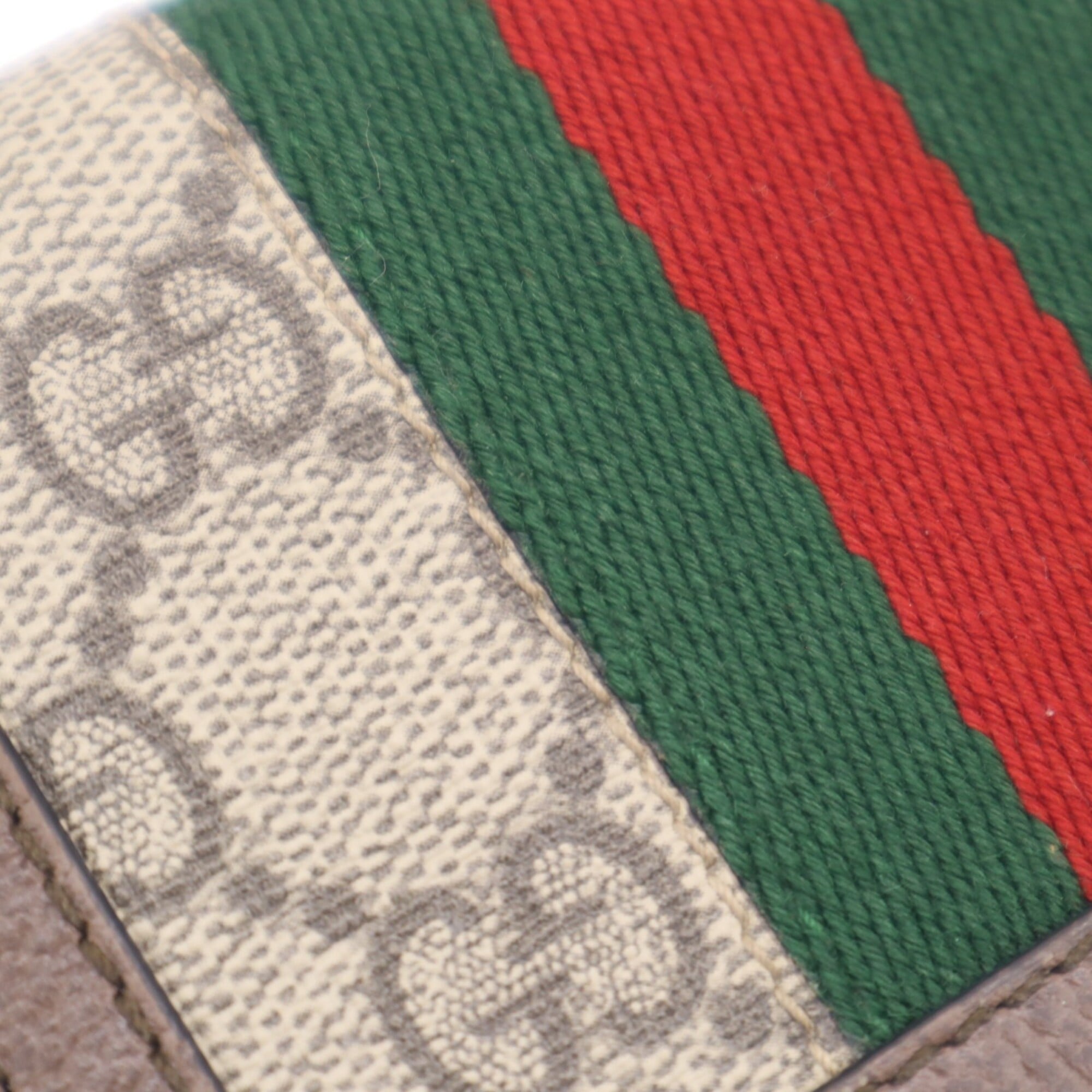 Gucci Ophidia Beige Brown Multi-Color Coated Canvas Leather Wallet (Bi-Fold) (Pre-Owned)